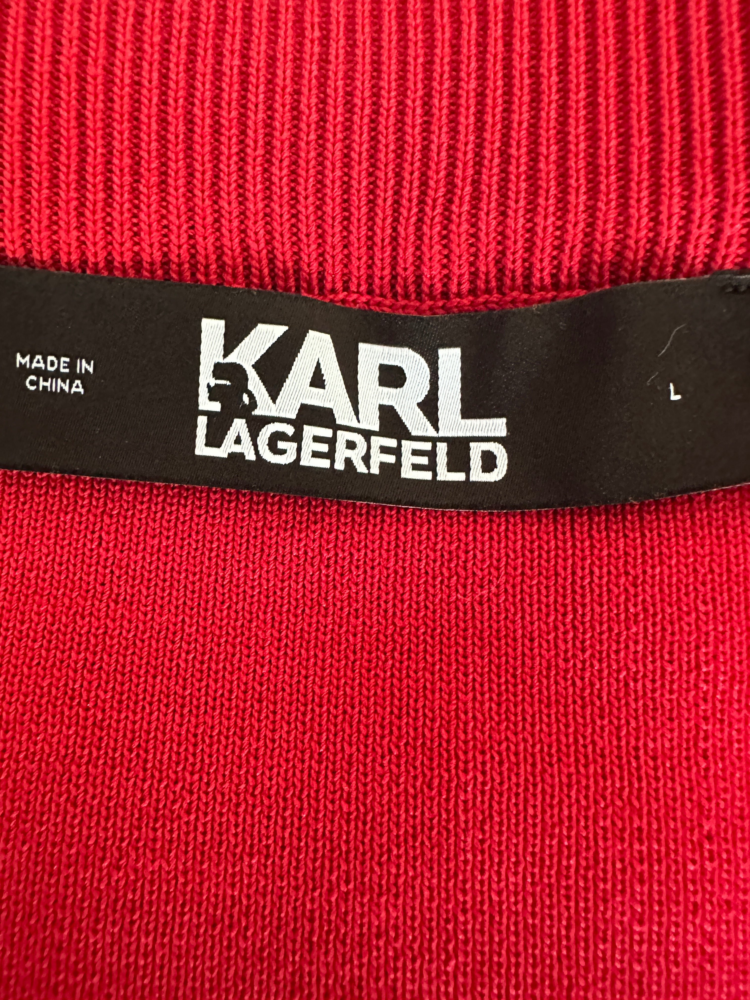 Karl Lagerfeld short red skirt with side slit - size 40