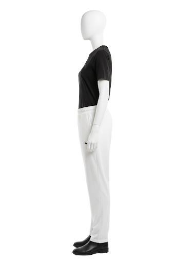 Puma white elasticated track pants - size L