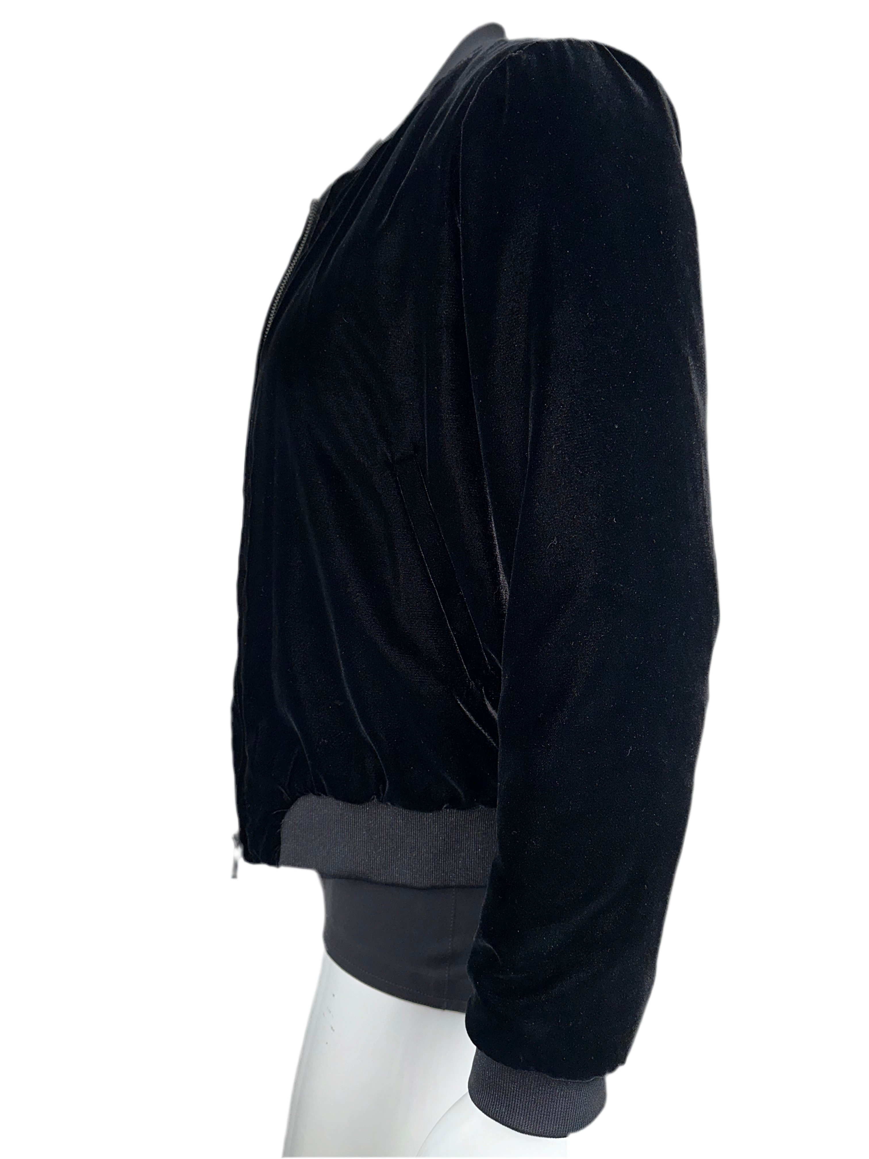 Comptoir des cotonniers imitation velvet bomber jacket - size 34