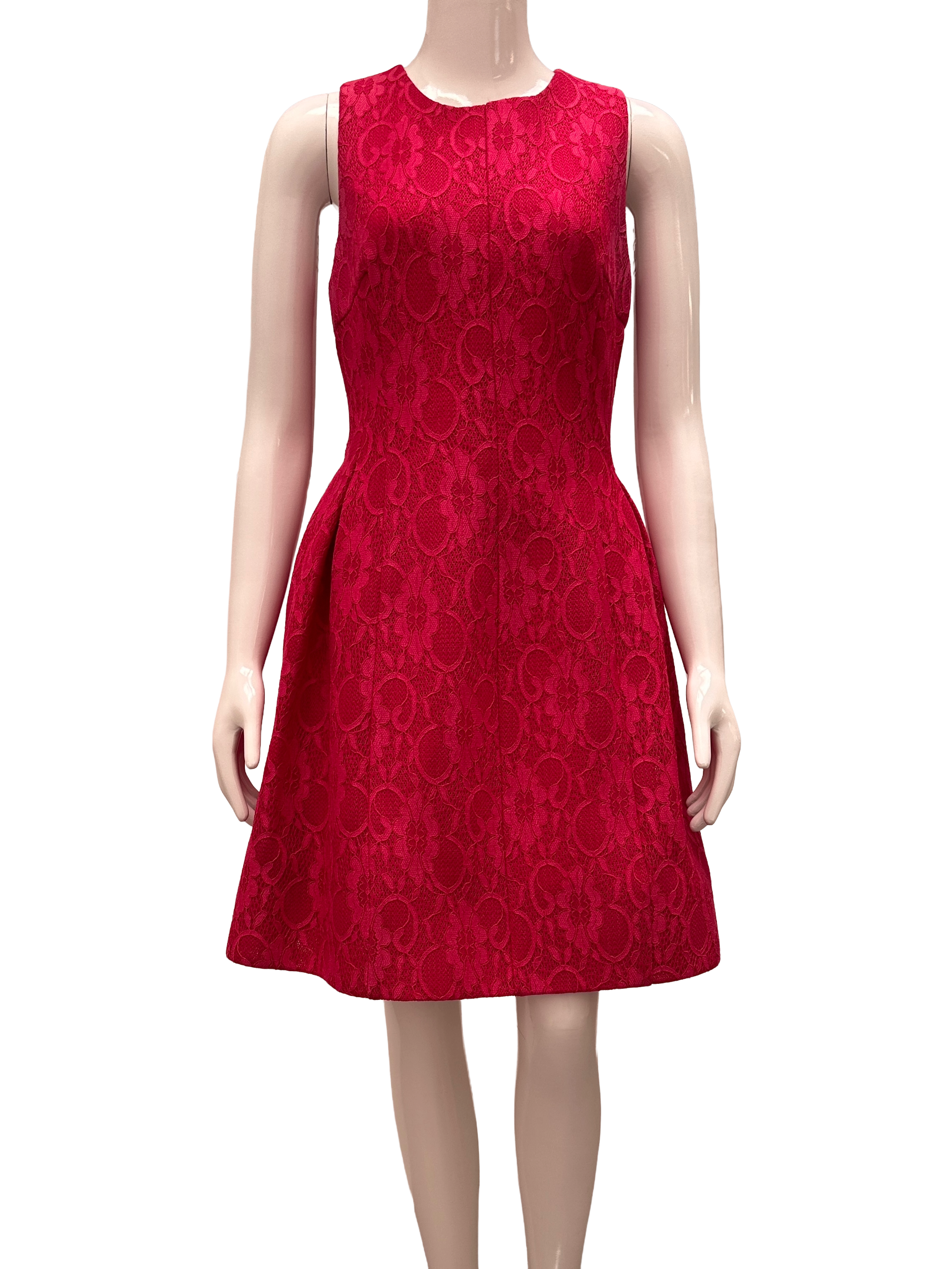 Calvin Klein pink floral lace dress - size 40