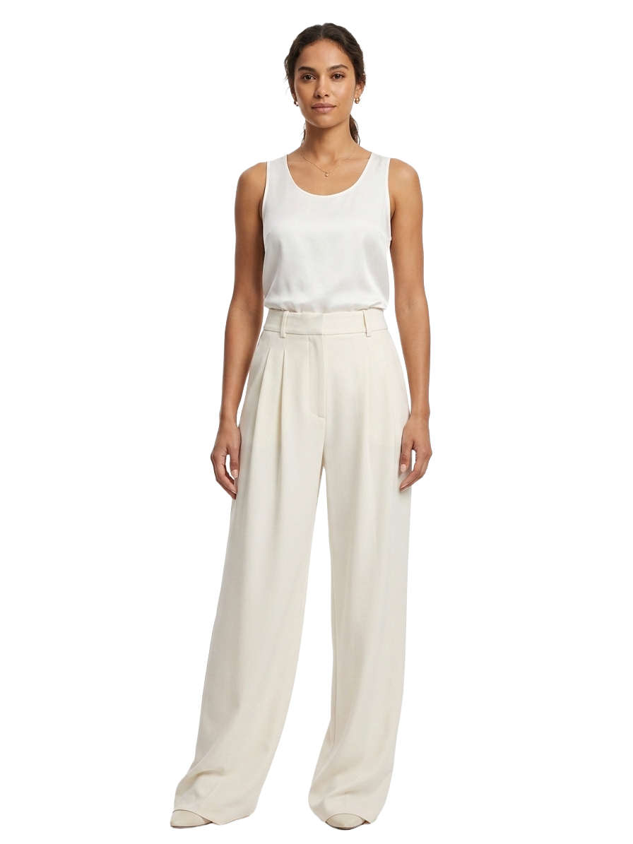 Veronica Beard Lagarde off-white wide-led tailored pants - size 36
