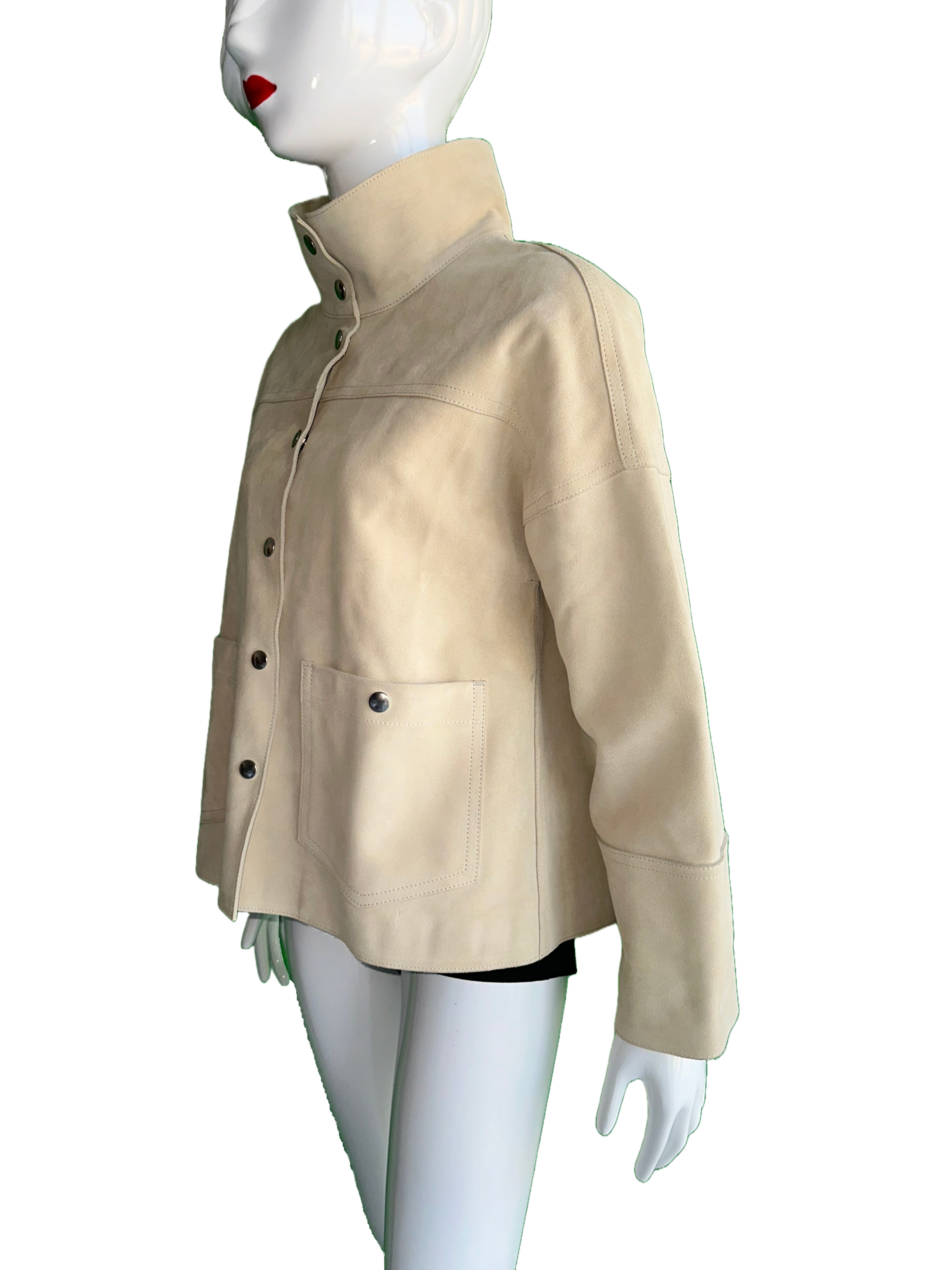 Gant leather jacket with silver details - size 36