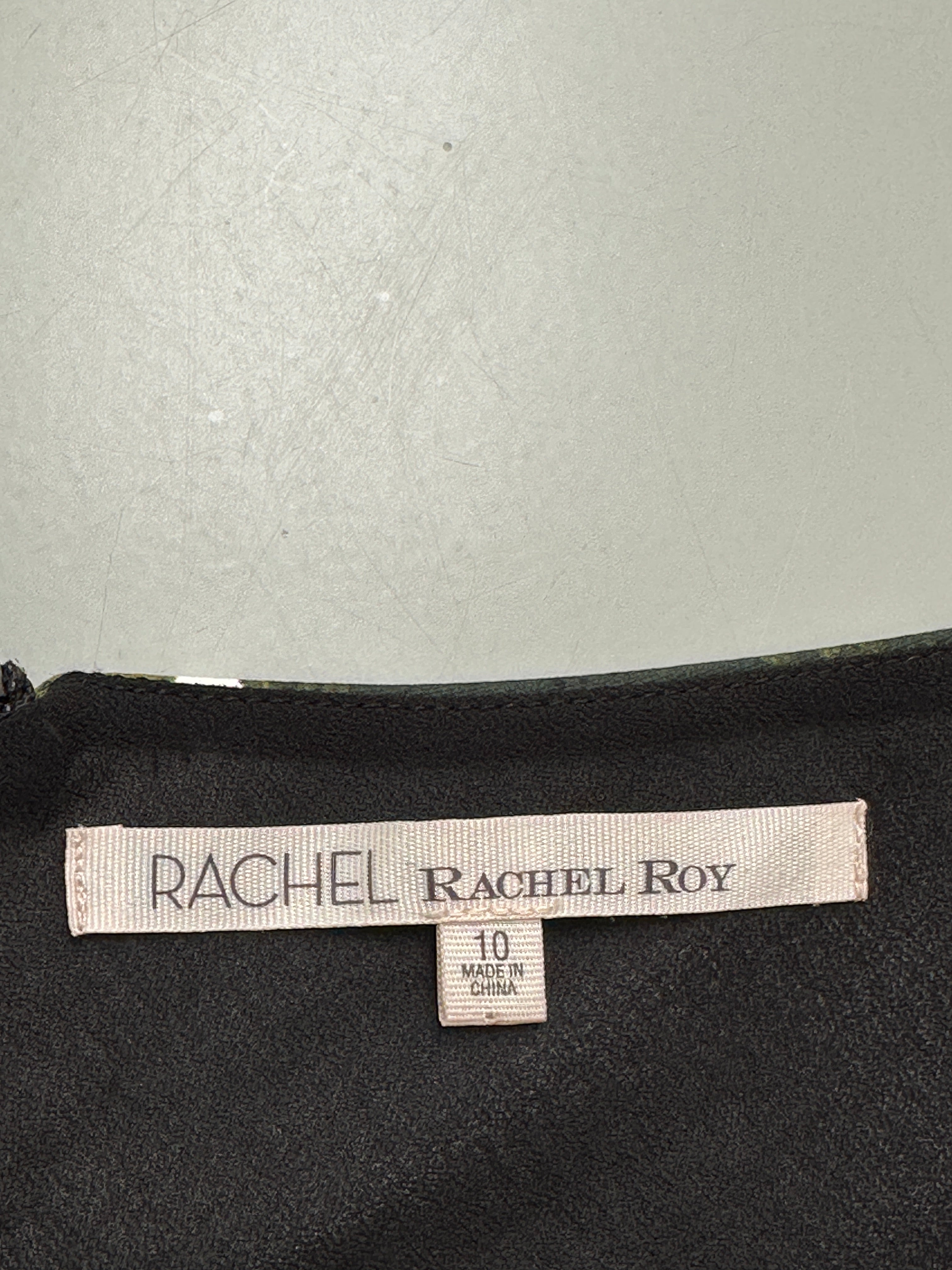 Rachel Roy asymmetrical stripes and floral dress - size 42