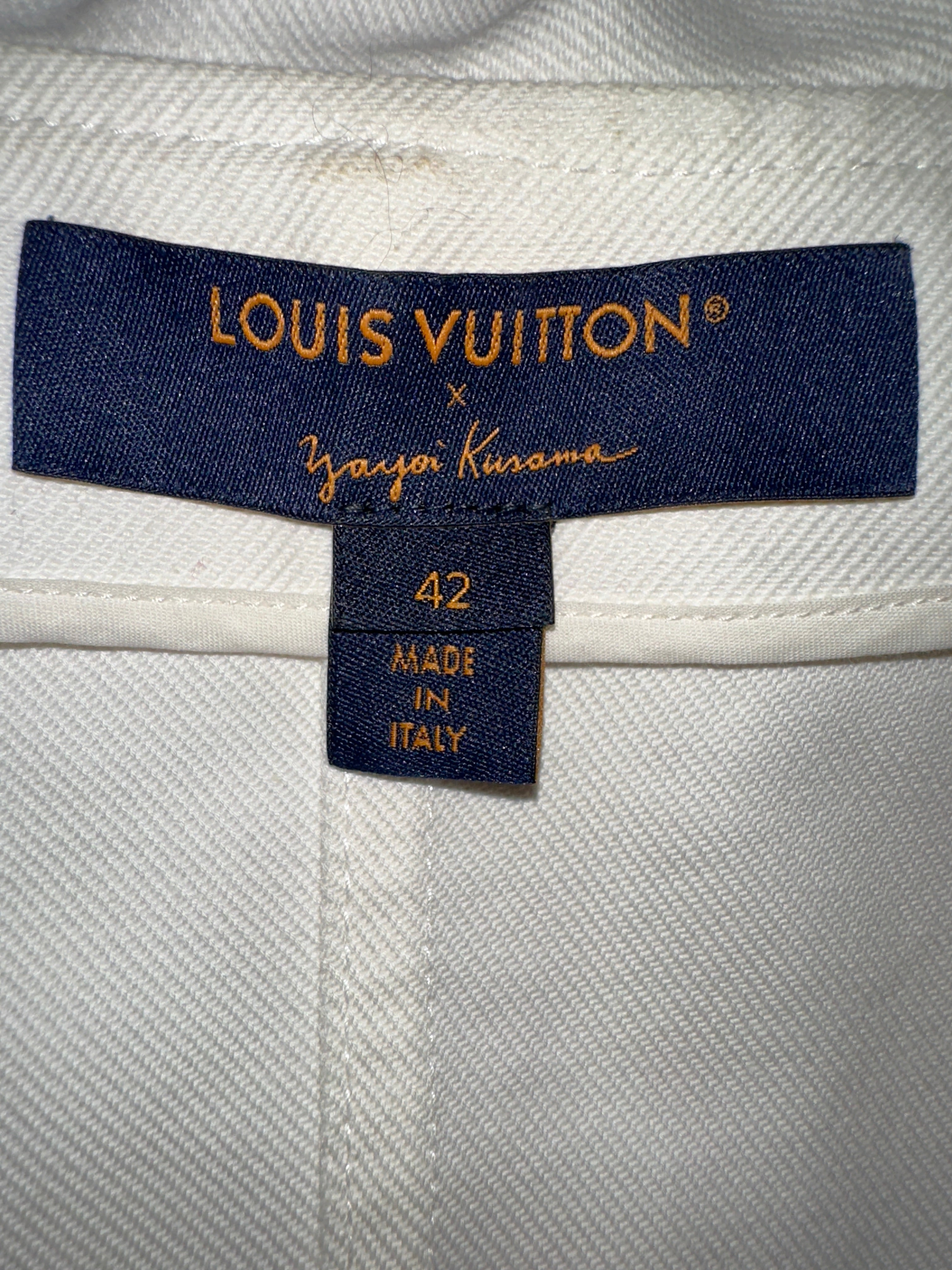 Louis Vuitton X Yayoi Kusama white Kimono dress - size 42