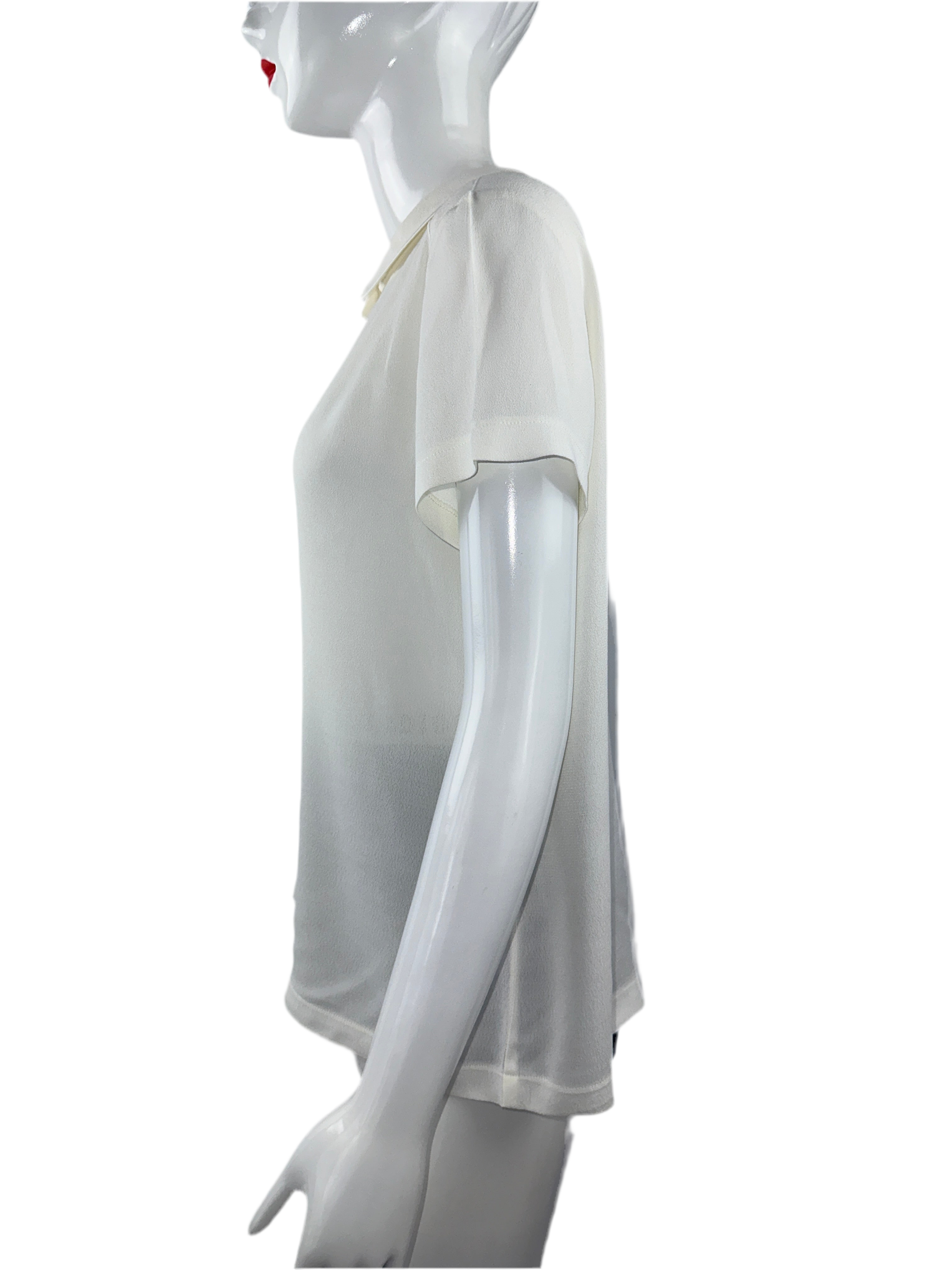 Comptoir des cotonniers white top with claudine collar - size 36