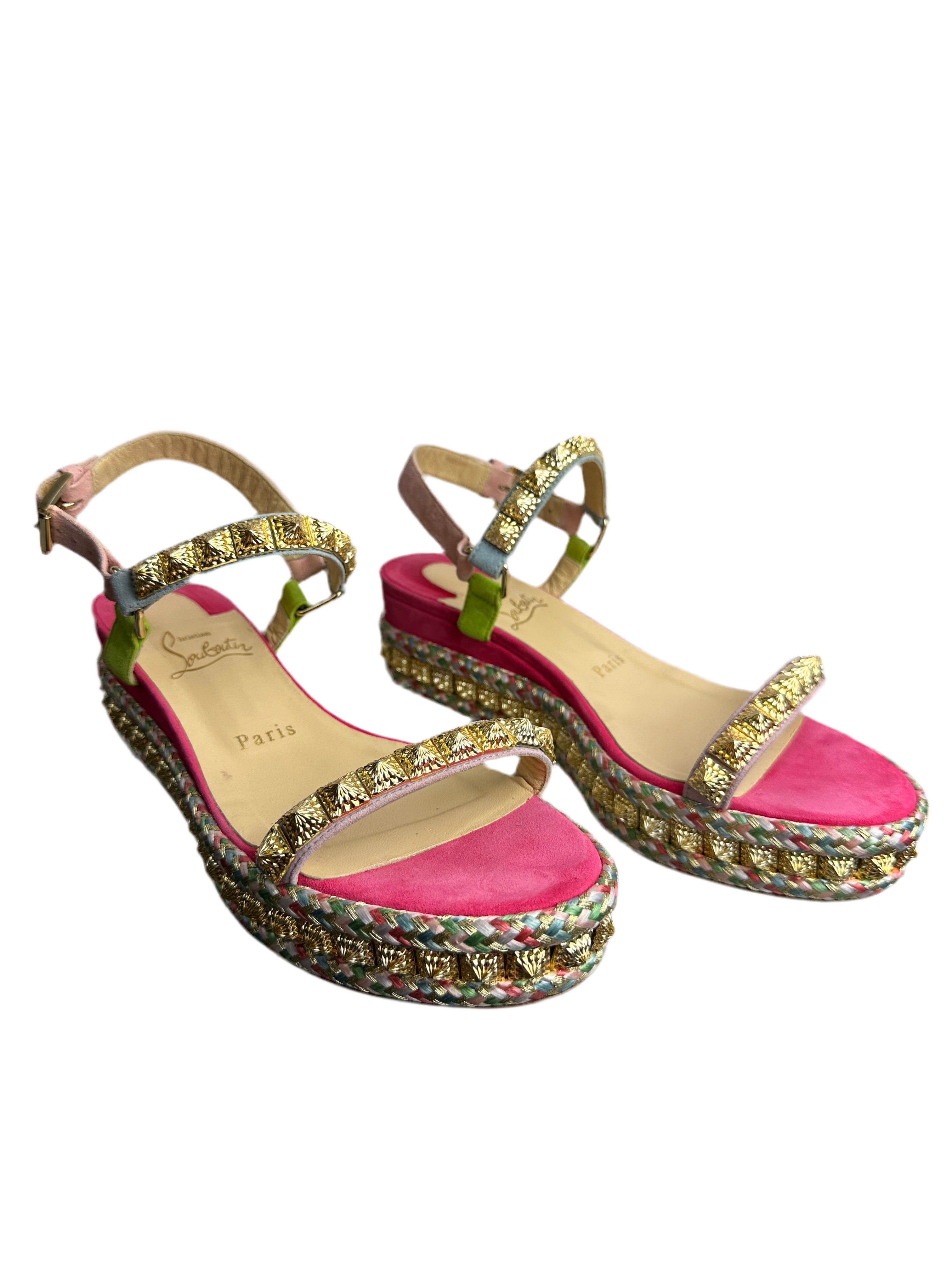 Louboutin Pyraclou 60 suede - size 37