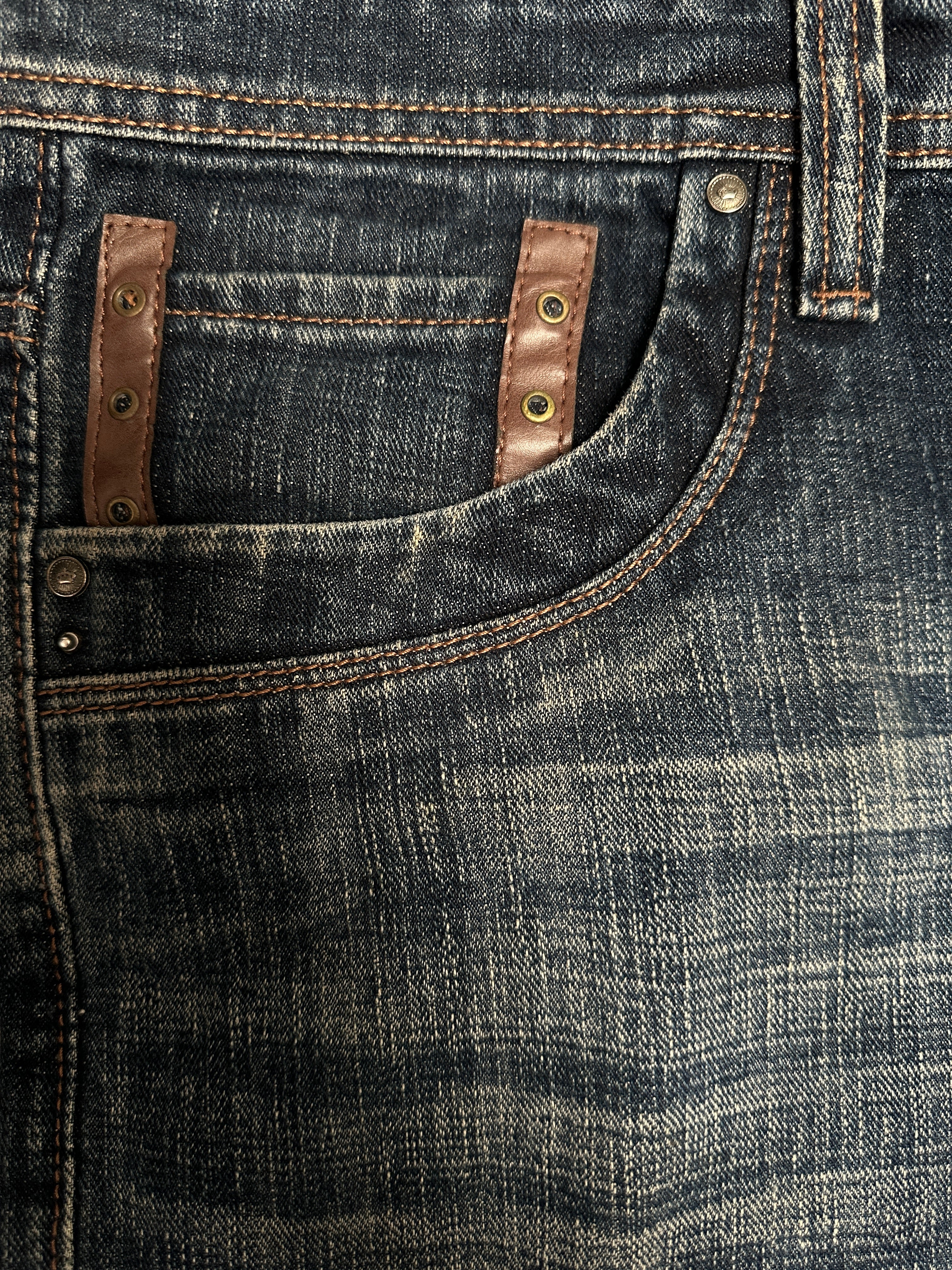 Dolce & Gabbana denim jeans with leather details - size 36