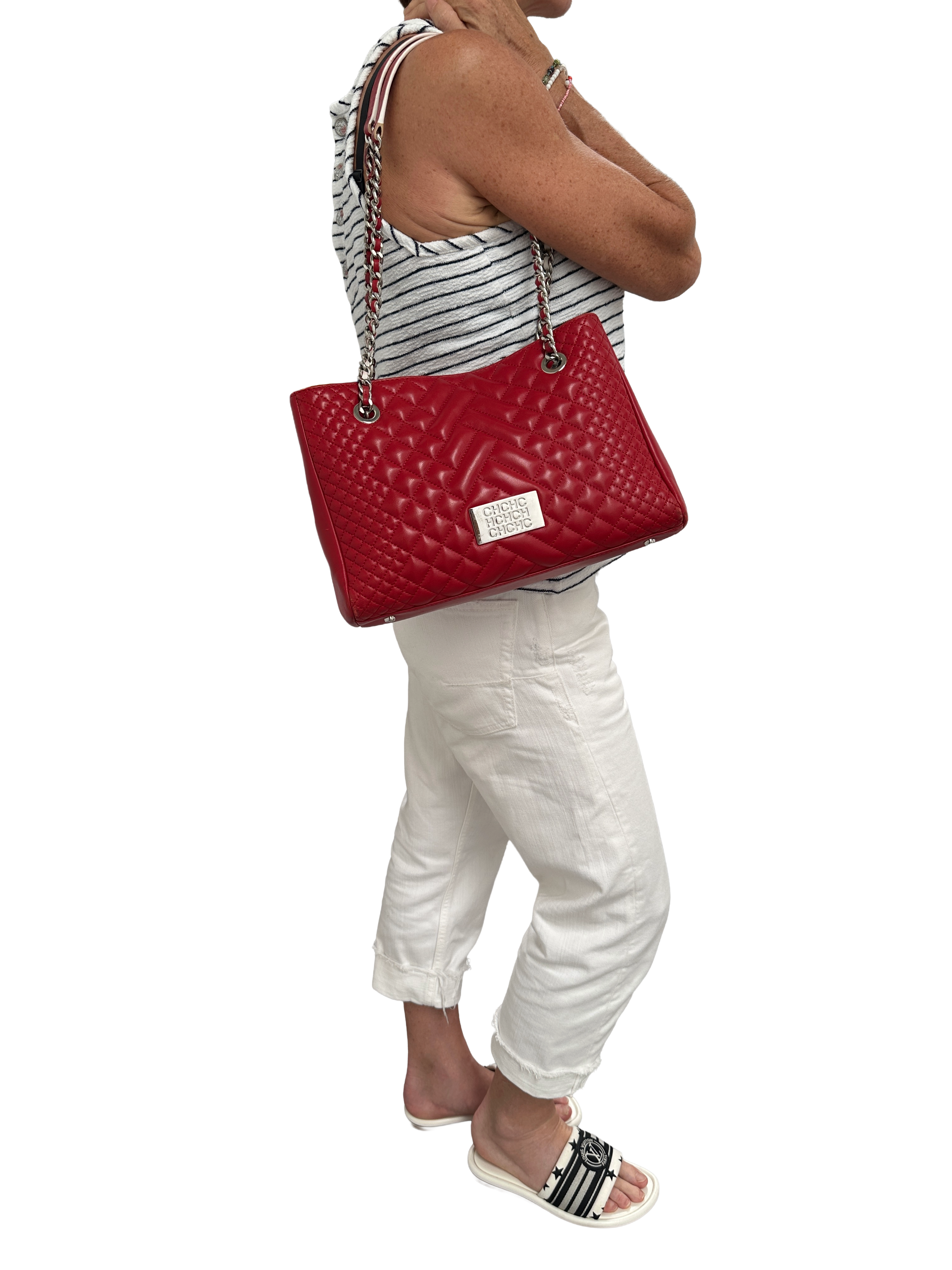 Carolina Herrera red shoulder bag
