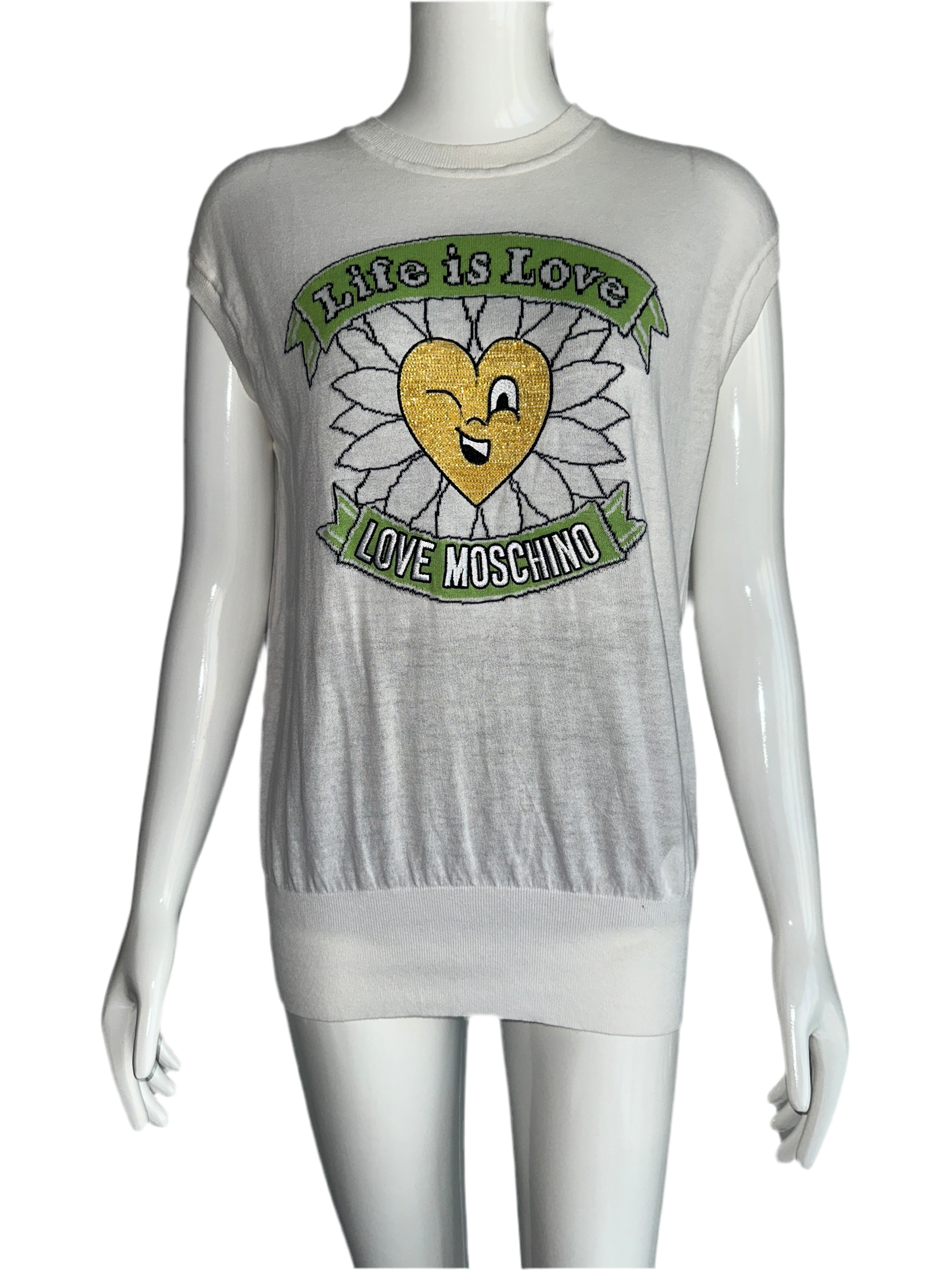 Love Moschino sleeveless top white - size 36