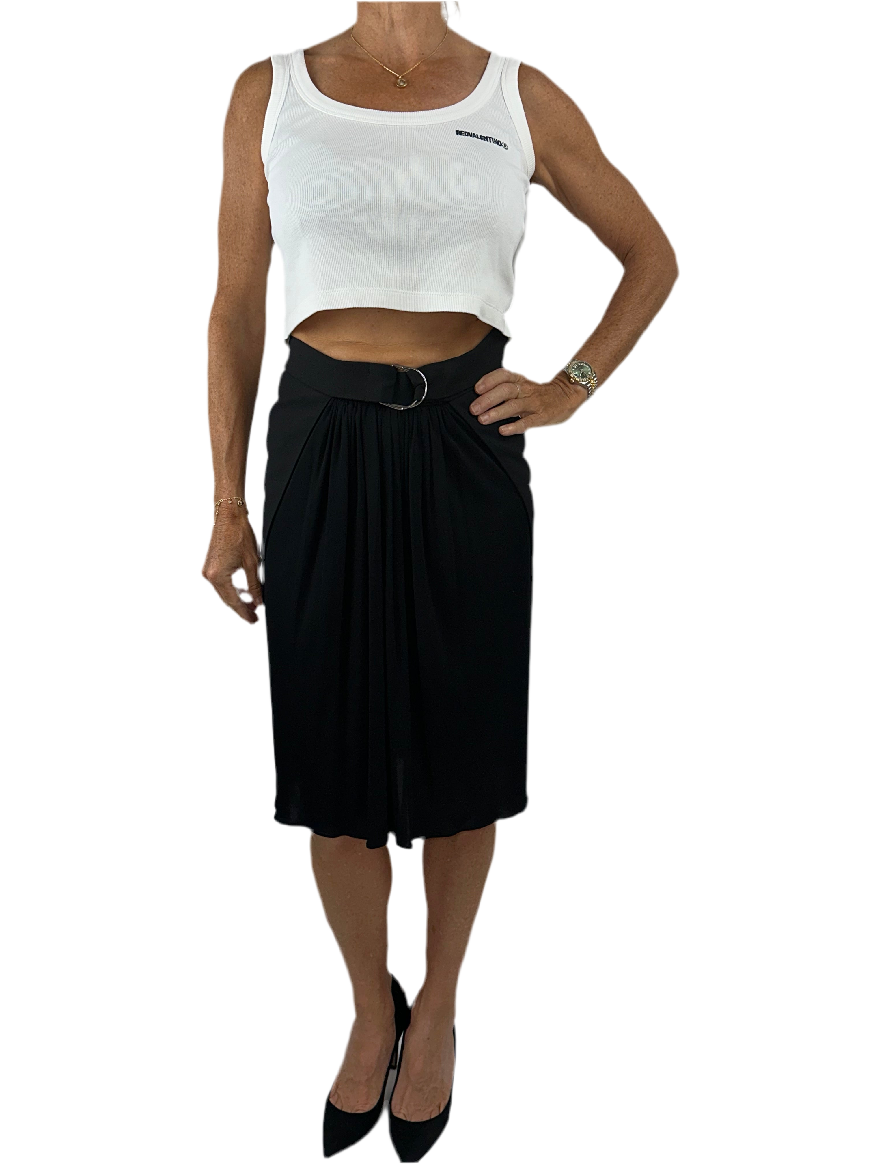 Louis Vuitton Bi-material black skirt - size 34