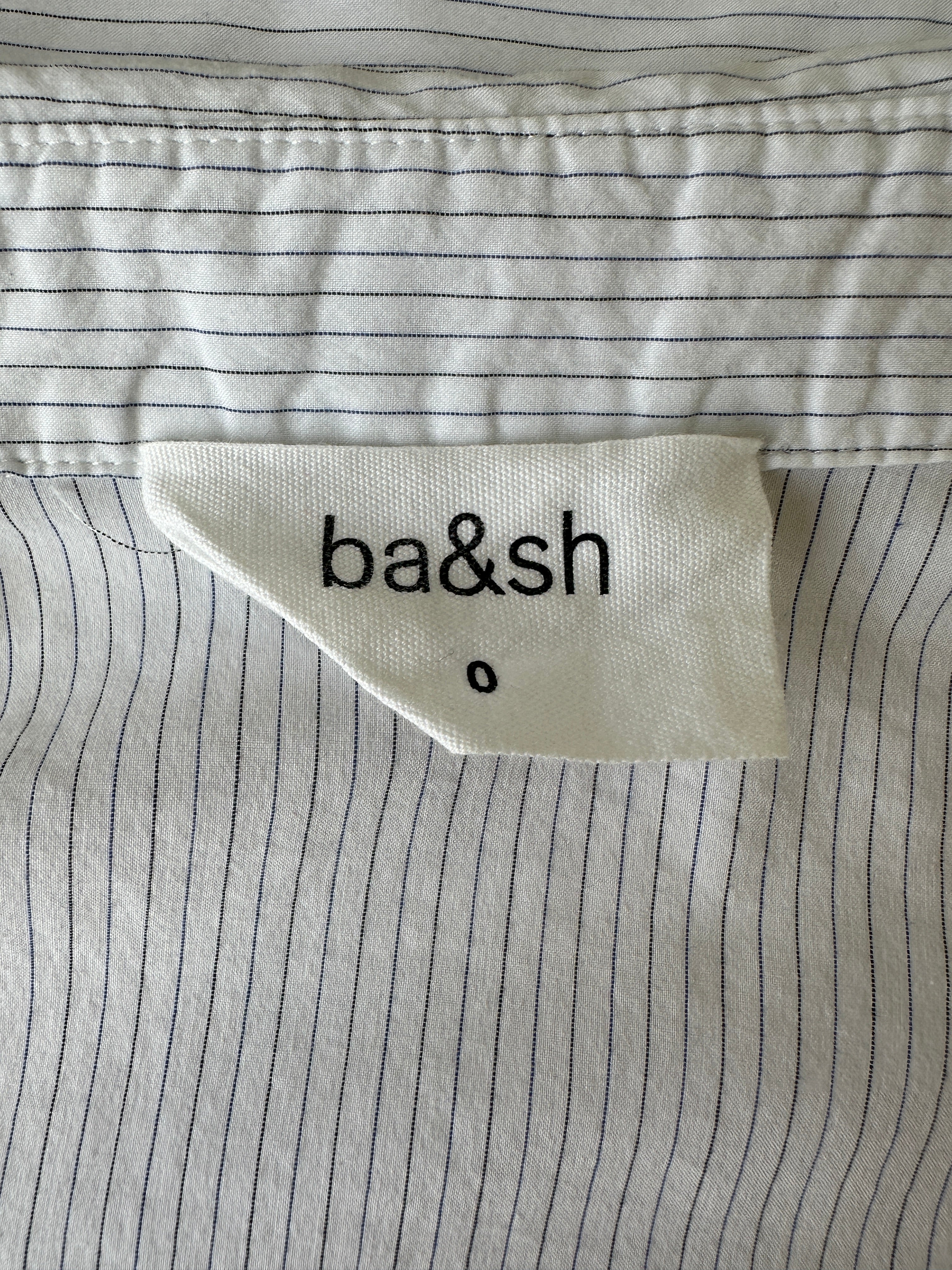 Ba&sh Shirt cotton white and blue stripes - size 32