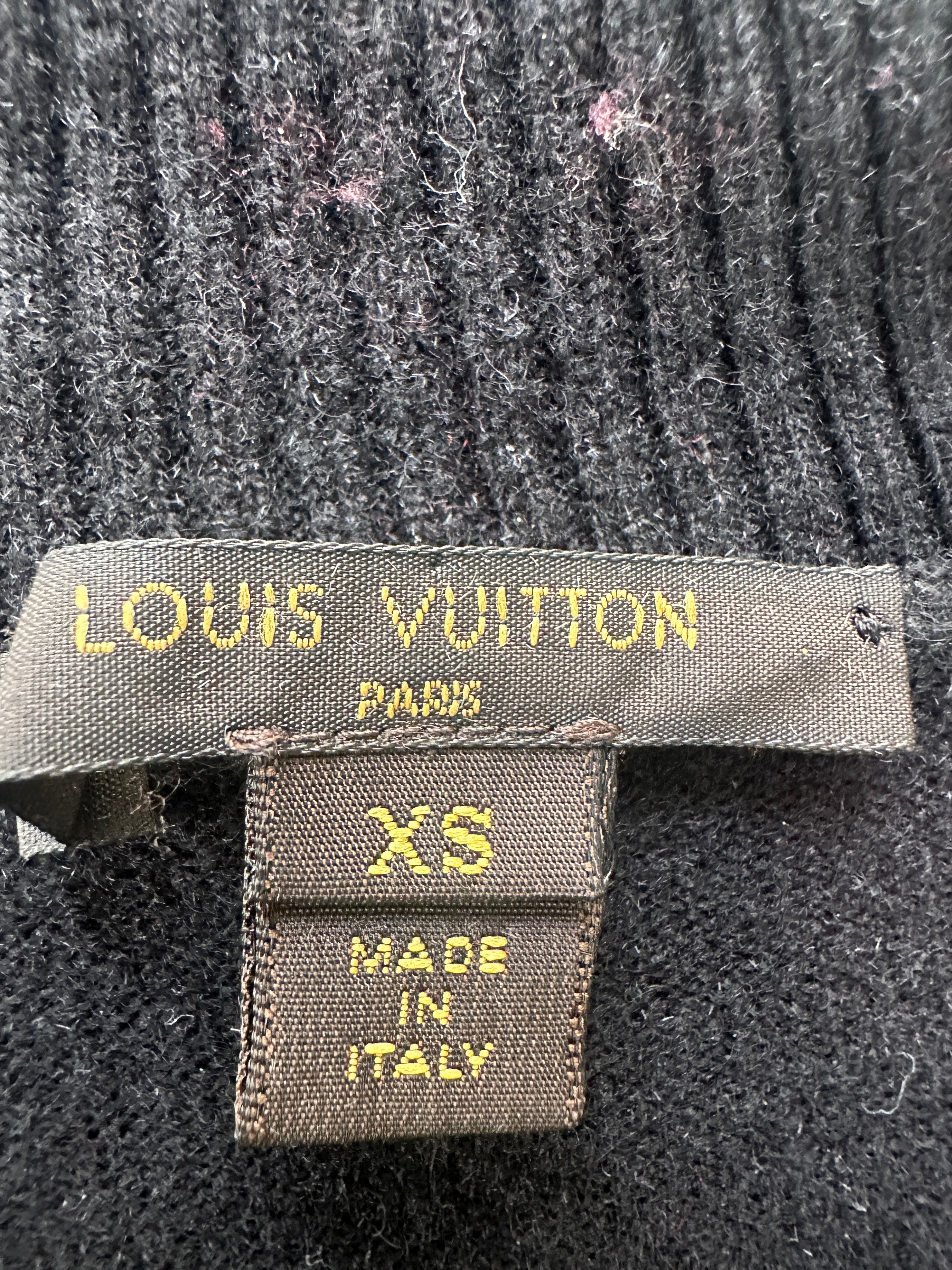 Louis Vuitton asymmetrical black turtleneck sweater - size 34