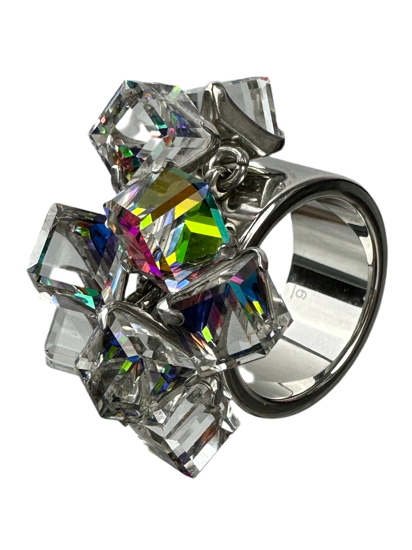 Swatch LOVE explosion crystal ring