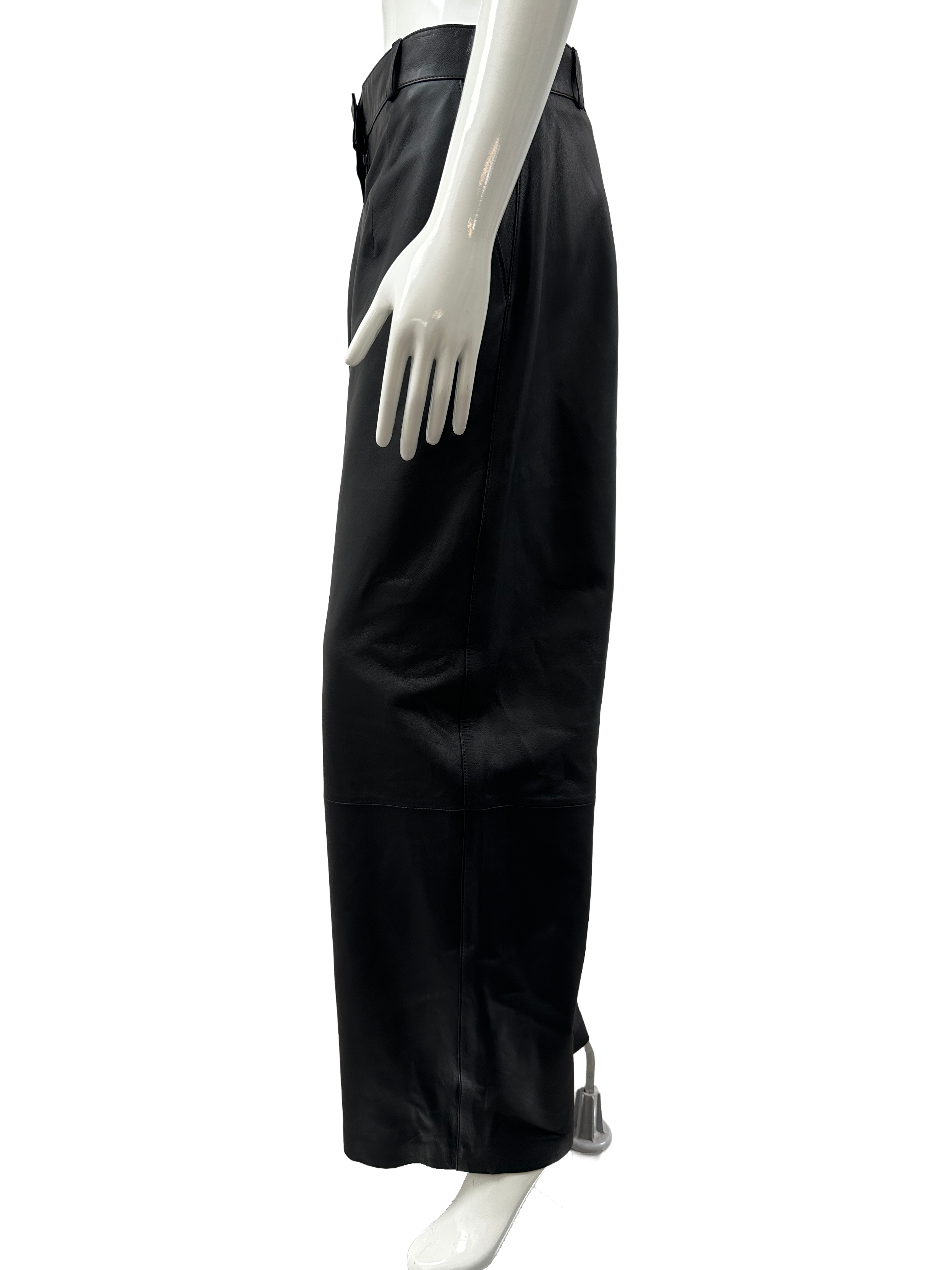 Envelope 1976 Oslo black leather tailored pants - size 40