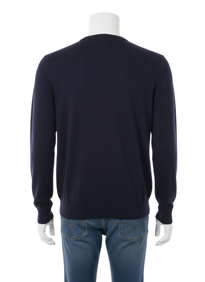 Polo Ralph Lauren navy Pima cotton v-neck sweater - size M