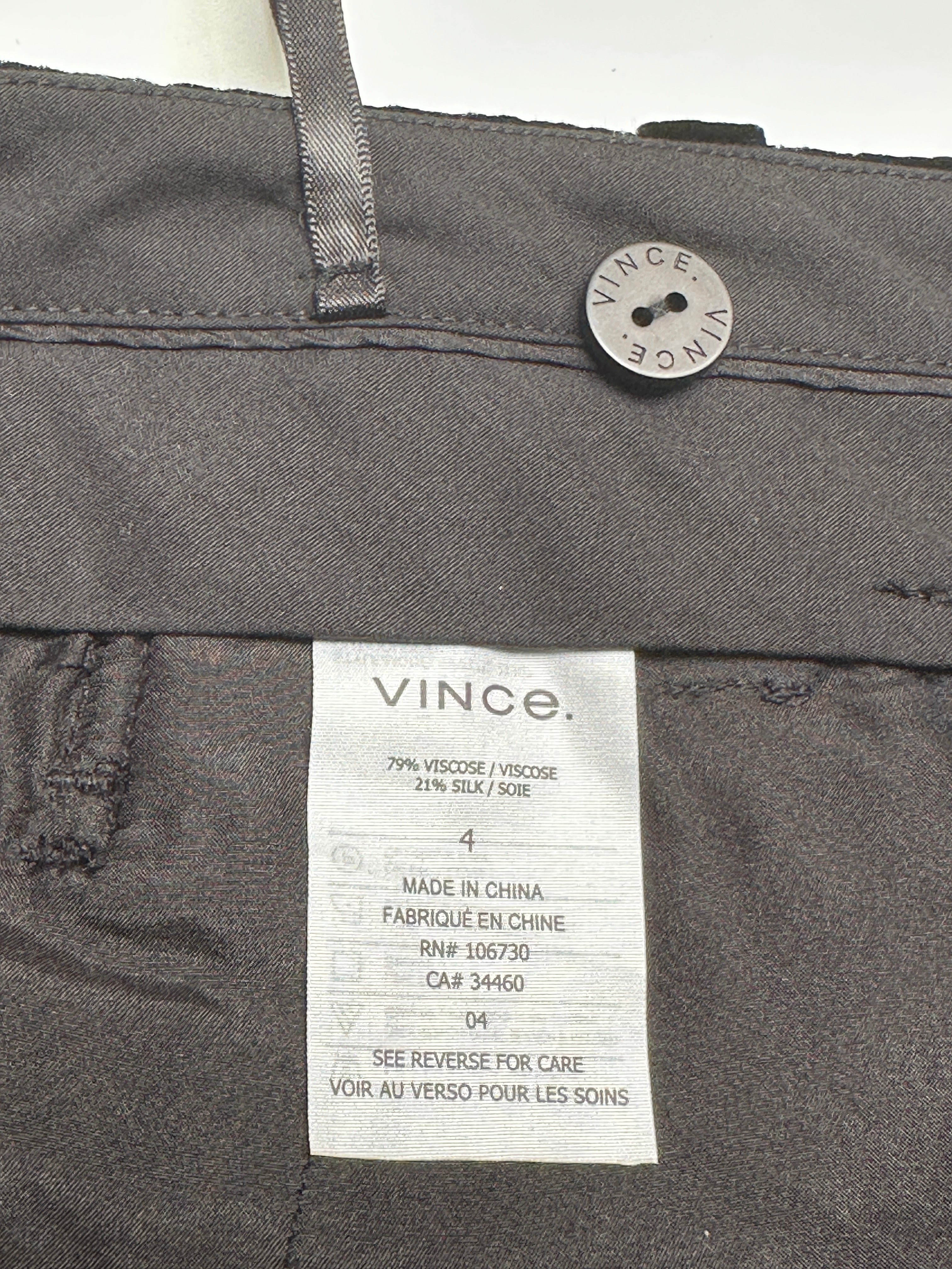 Vince black velvet pants - size 32