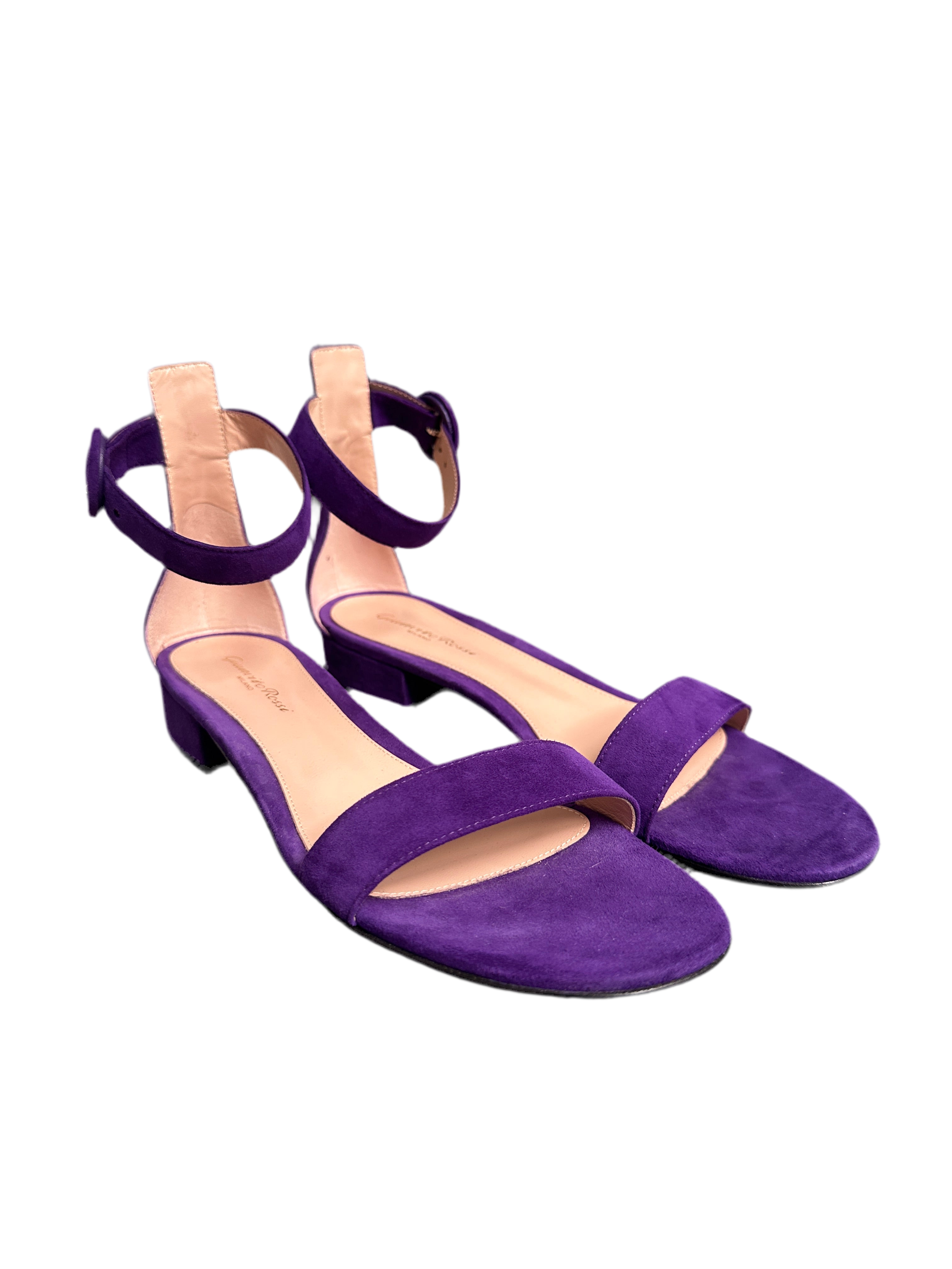 Gianvito Rossi purple heeled sandal - size 39