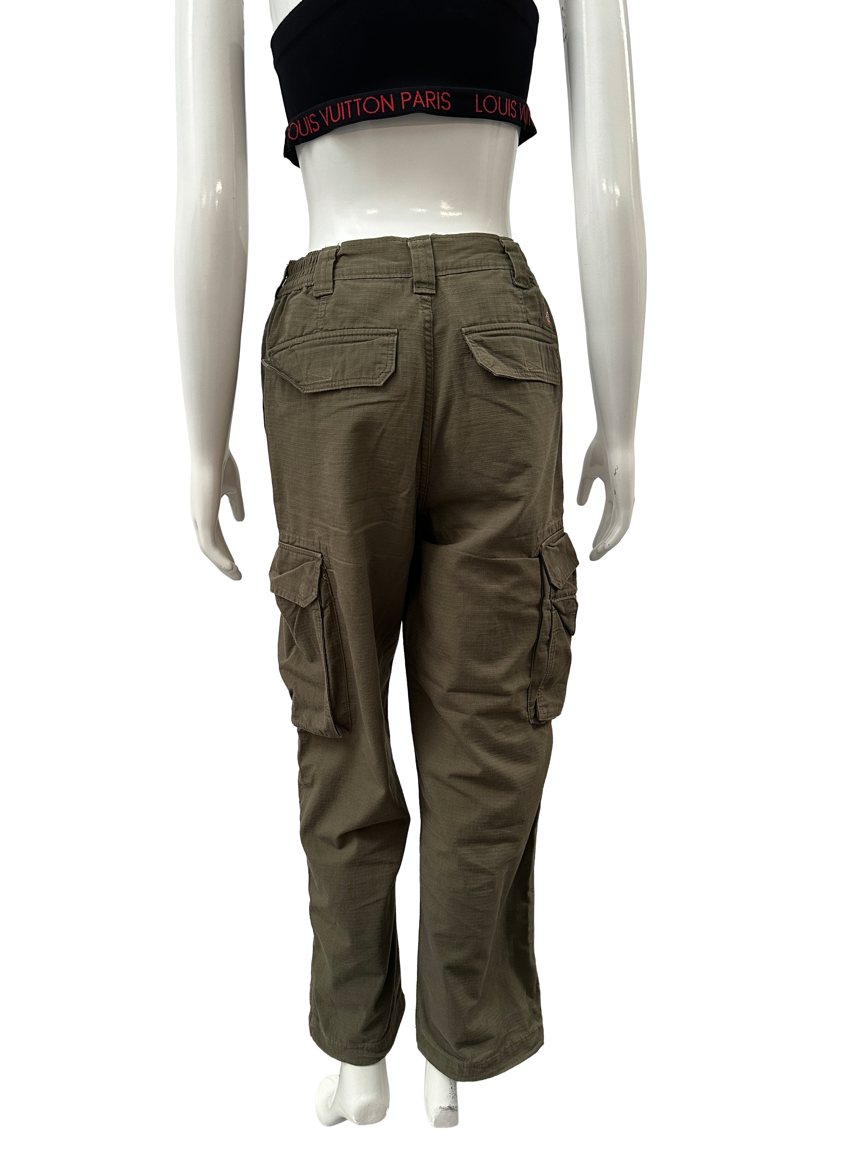 Dickies olive green cargo pants - size W28