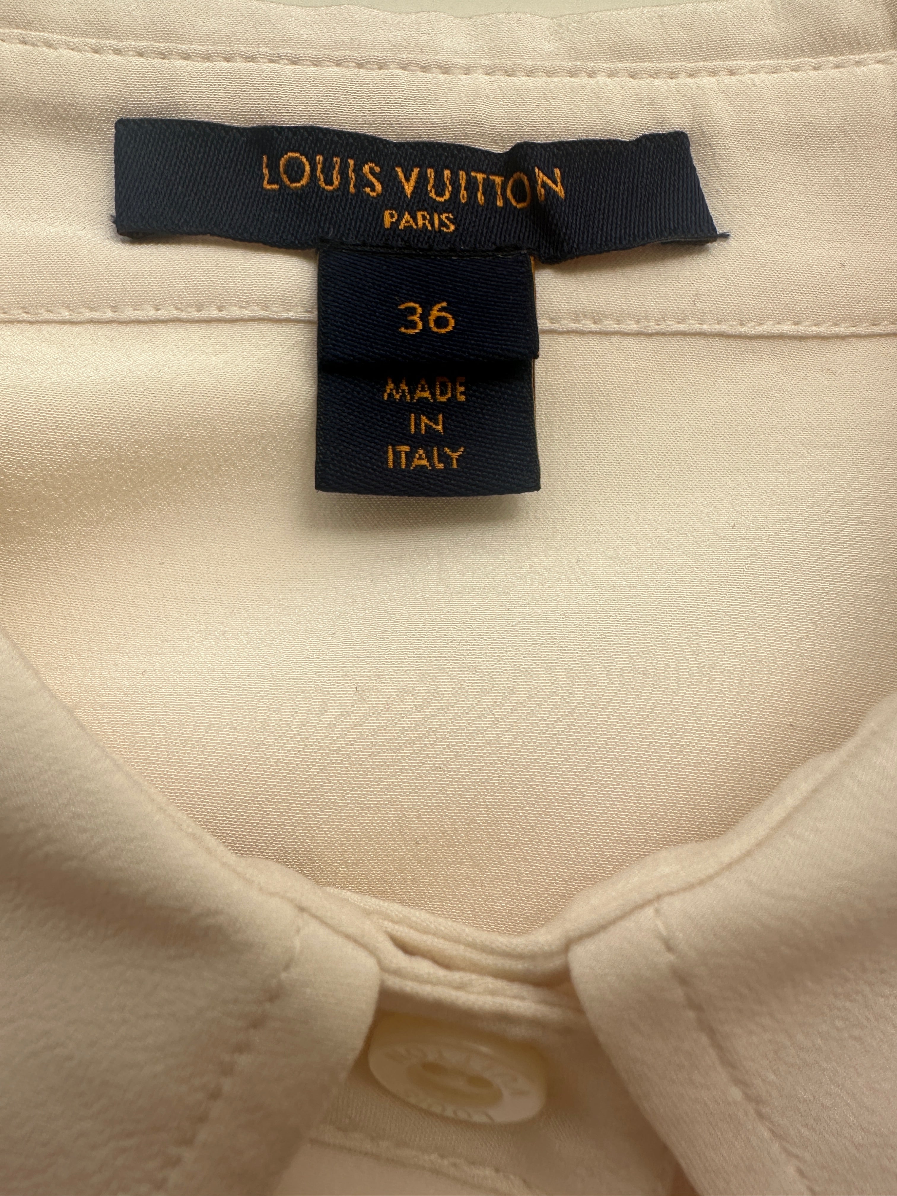 Louis Vuitton frilly white blouse - size 36