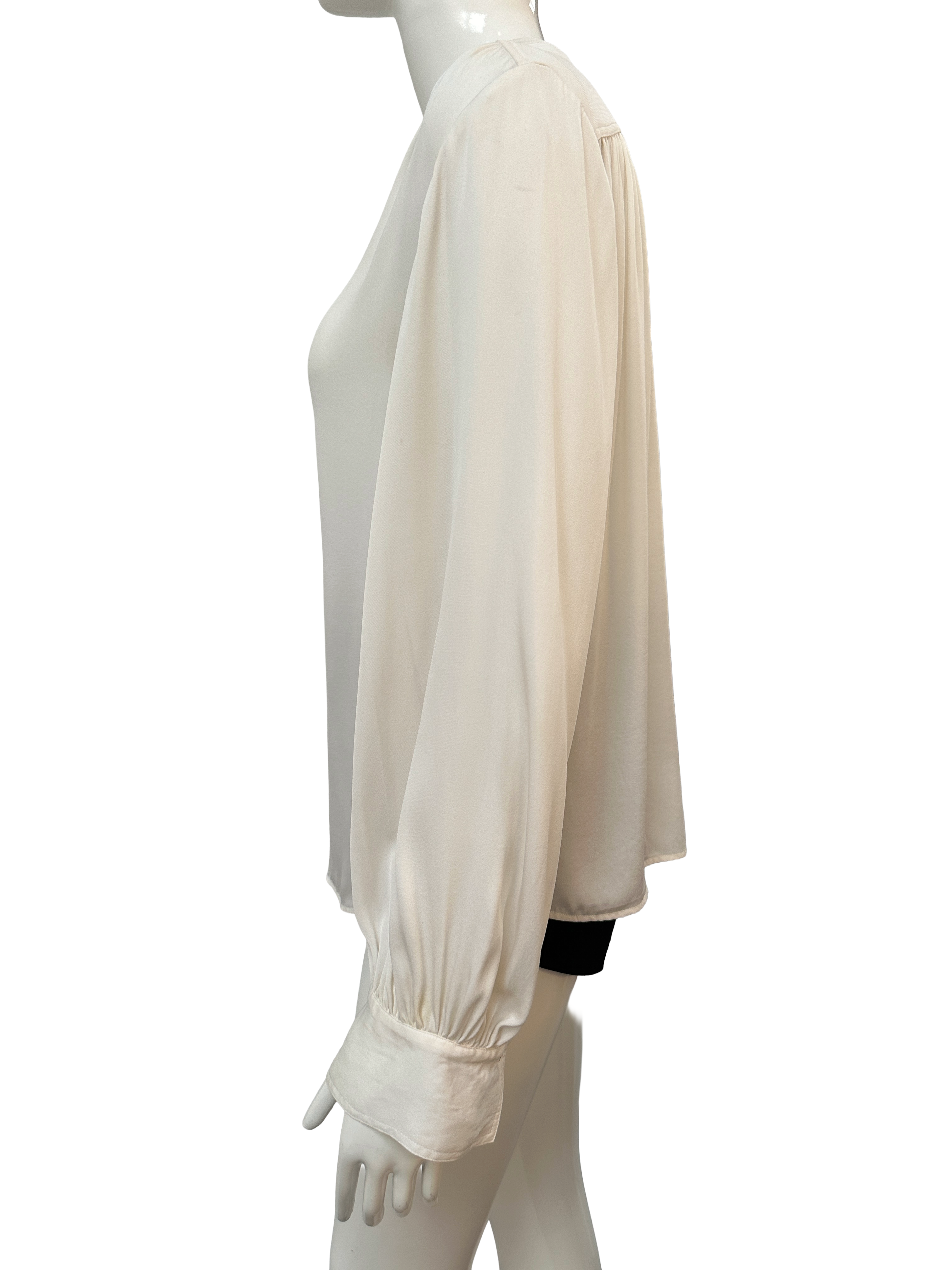 Vince ivory silk buttoned blouse - size XS
