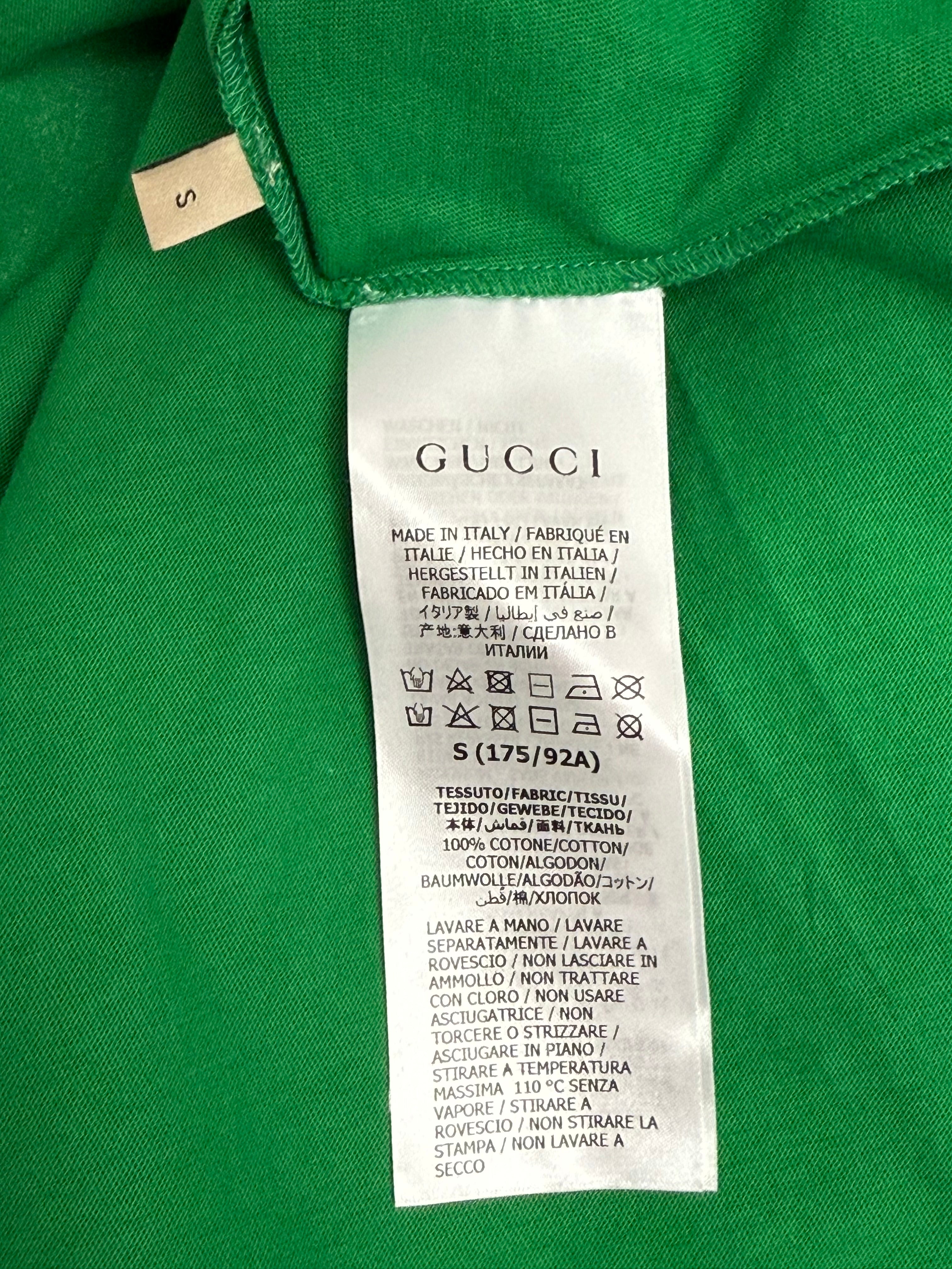 Gucci Garden teddy bear graphic t-shirt green - size S