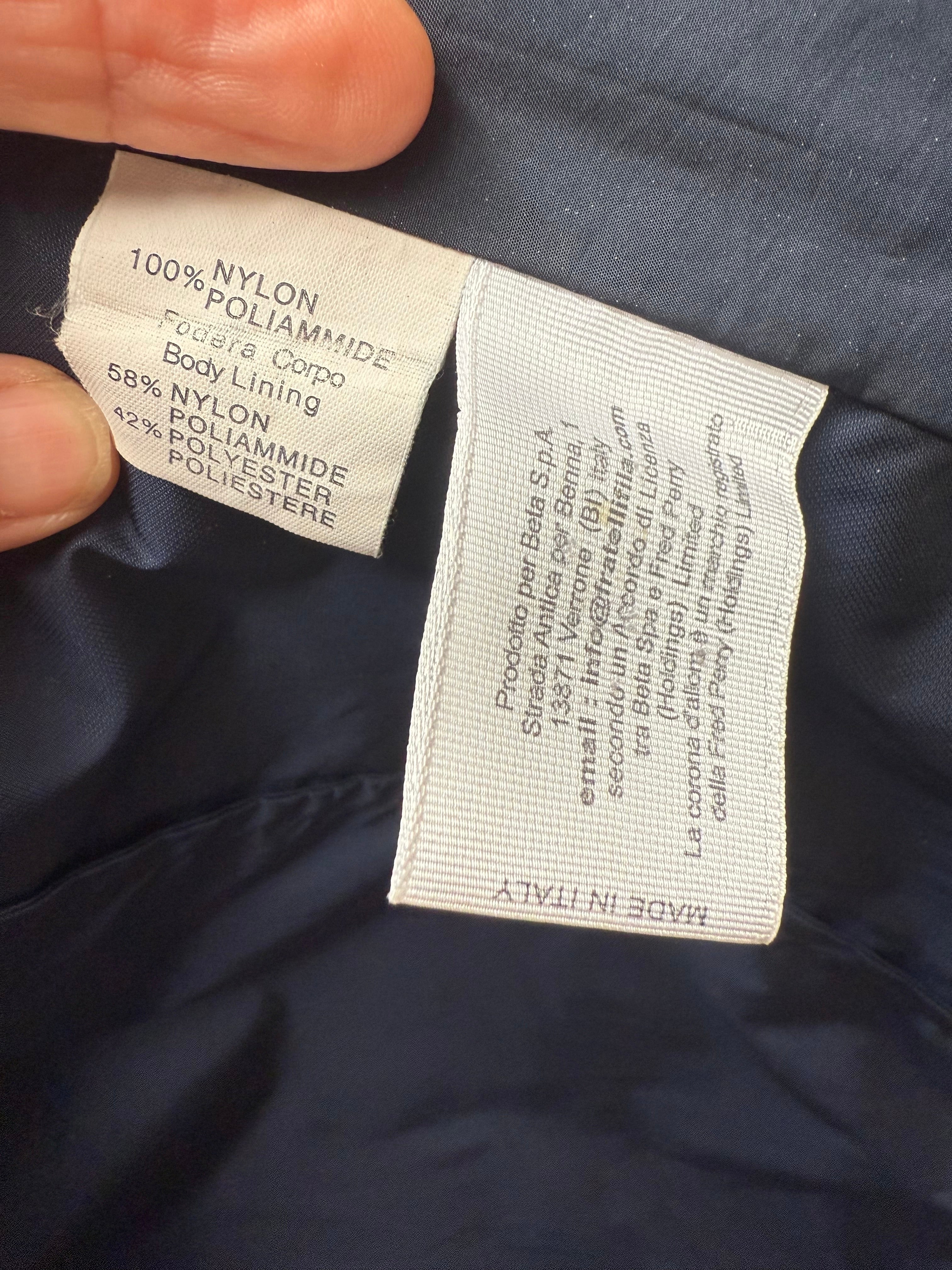 Fred Perry black lightweight bomber jacket - size S