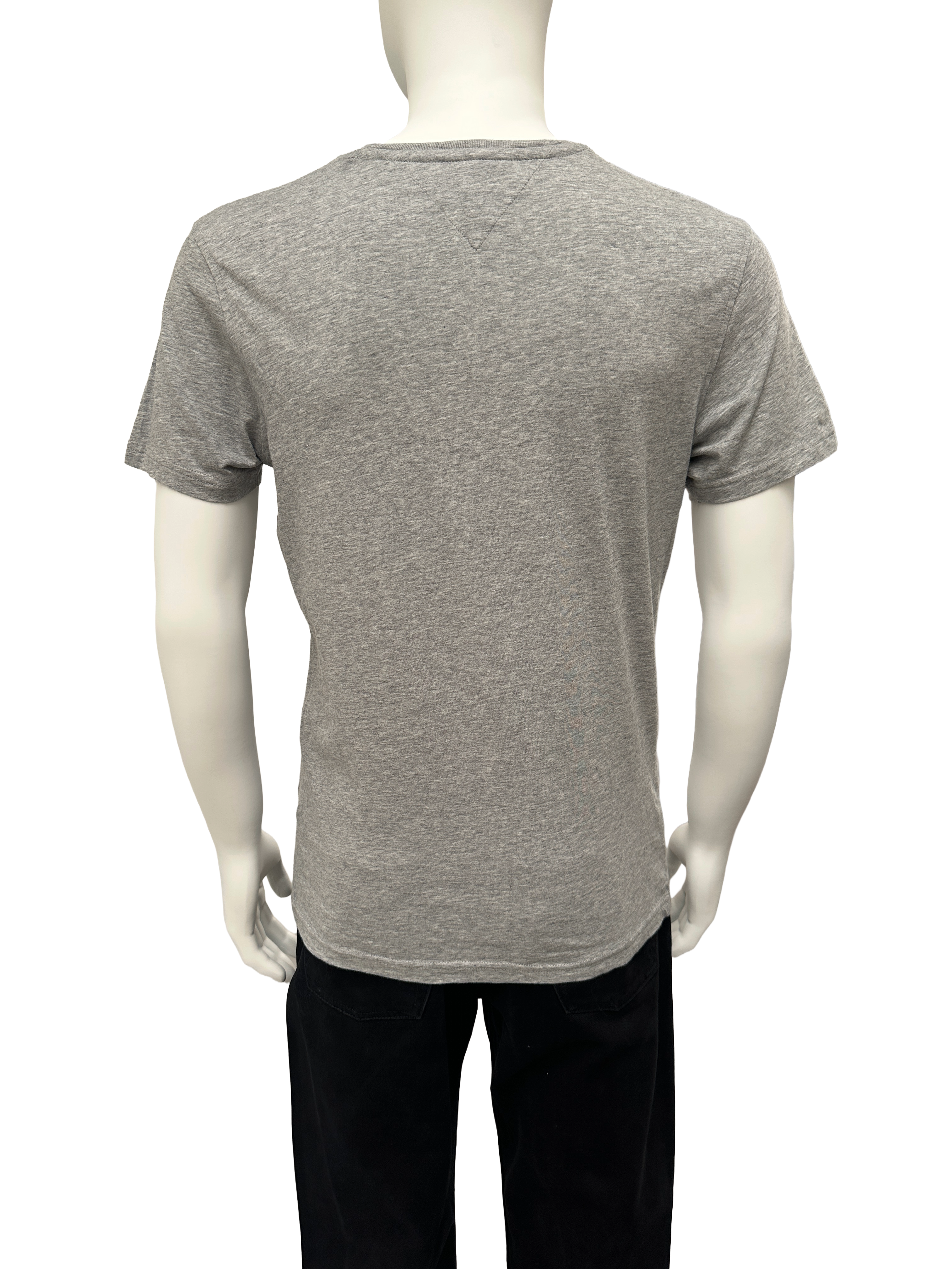 Tommy Hilfiger denim grey flag logo t-shirt - size L