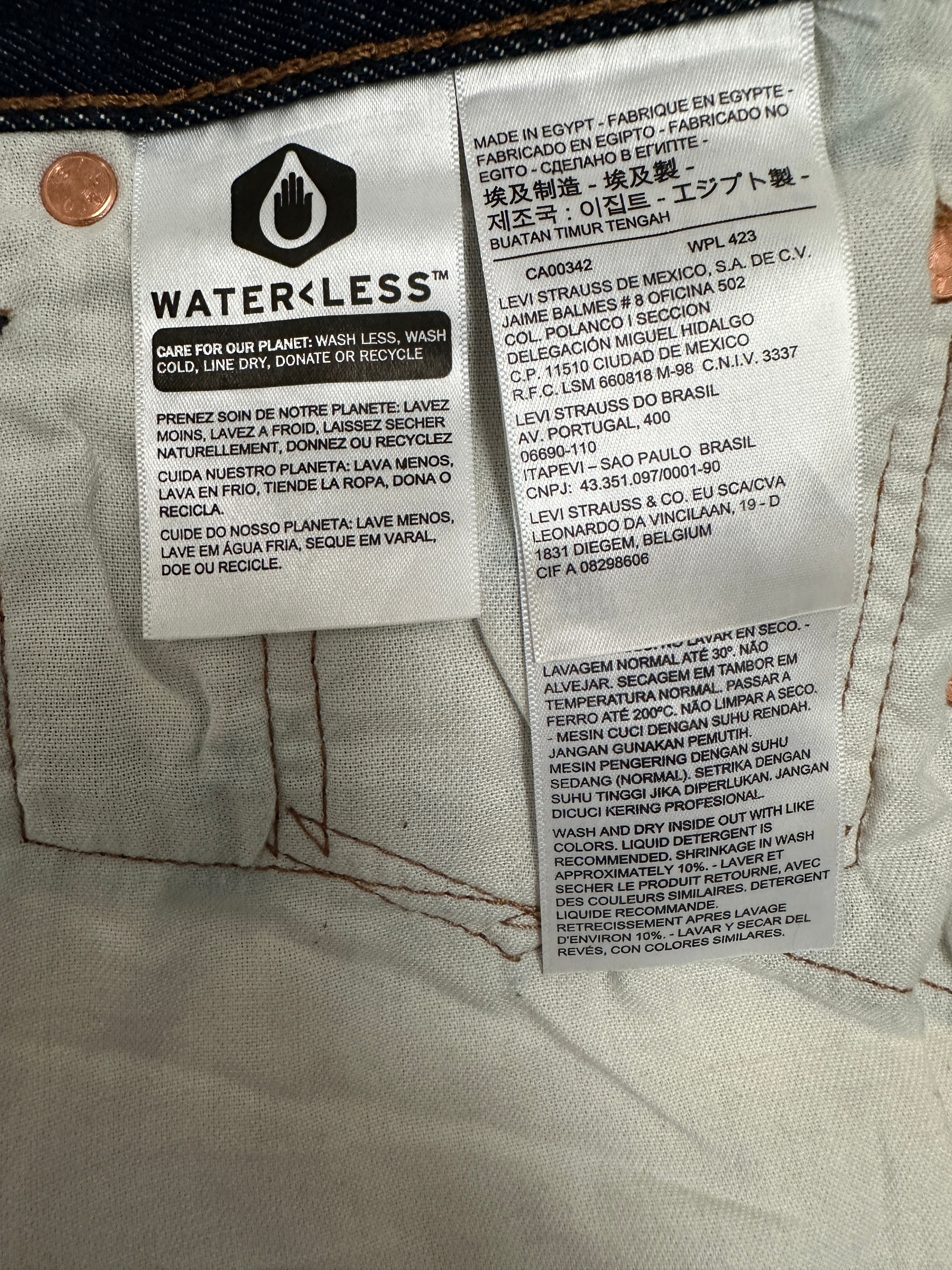 Levi's 501 waterless jeans - size W32 L29