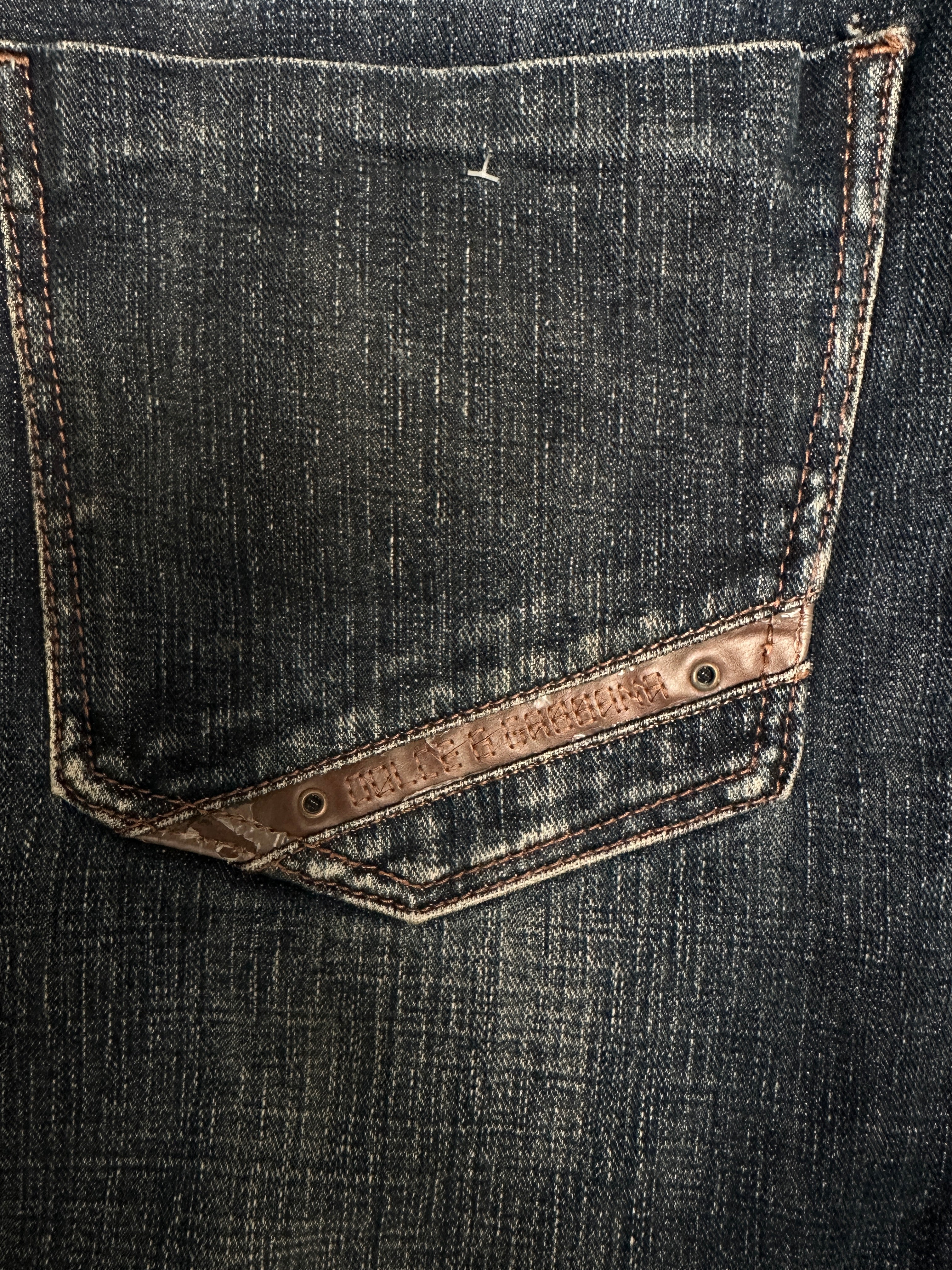 Dolce & Gabbana denim jeans with leather details - size 36