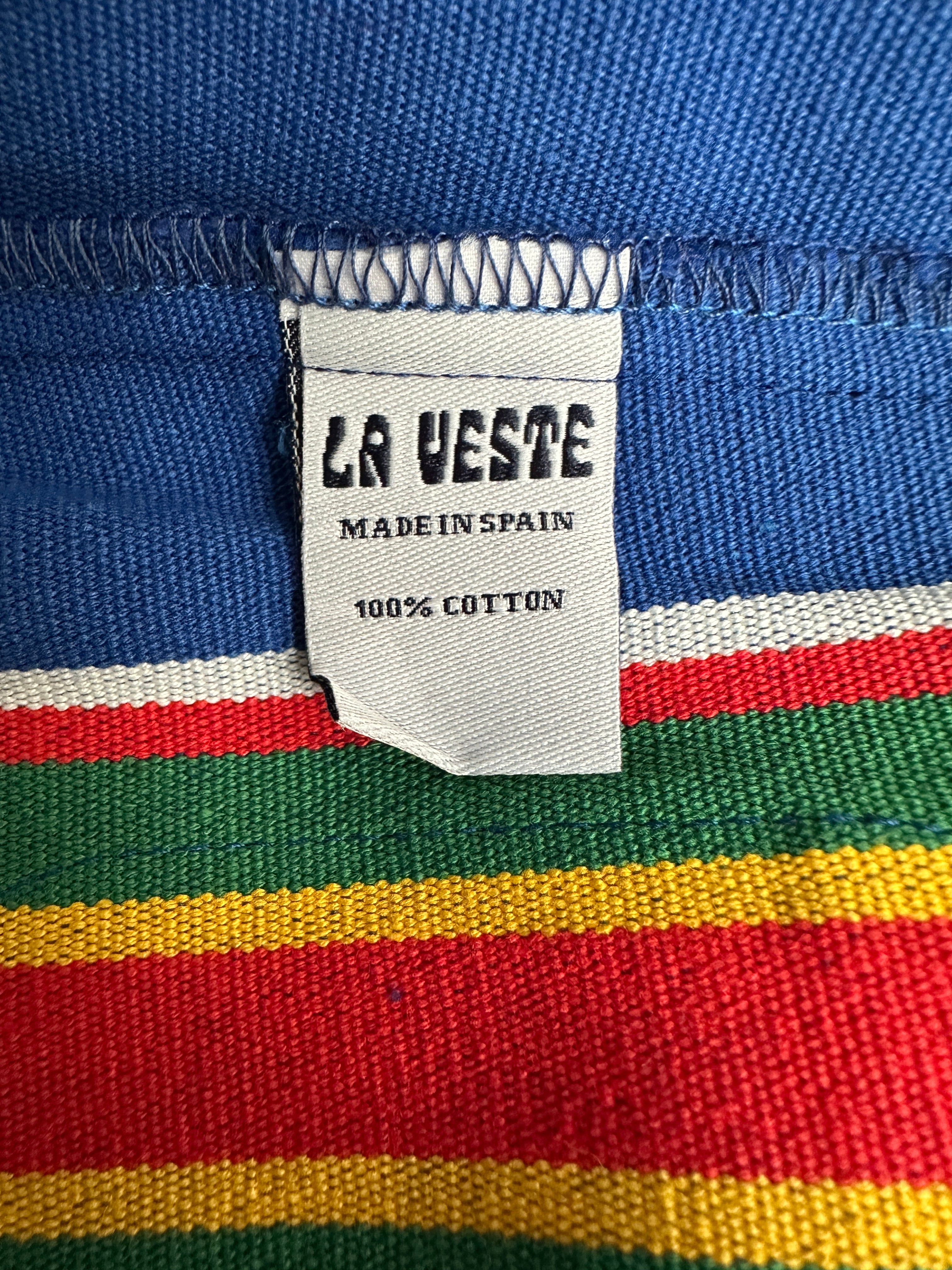 La Veste blue pippi style multicolor striped cotton pants - size M