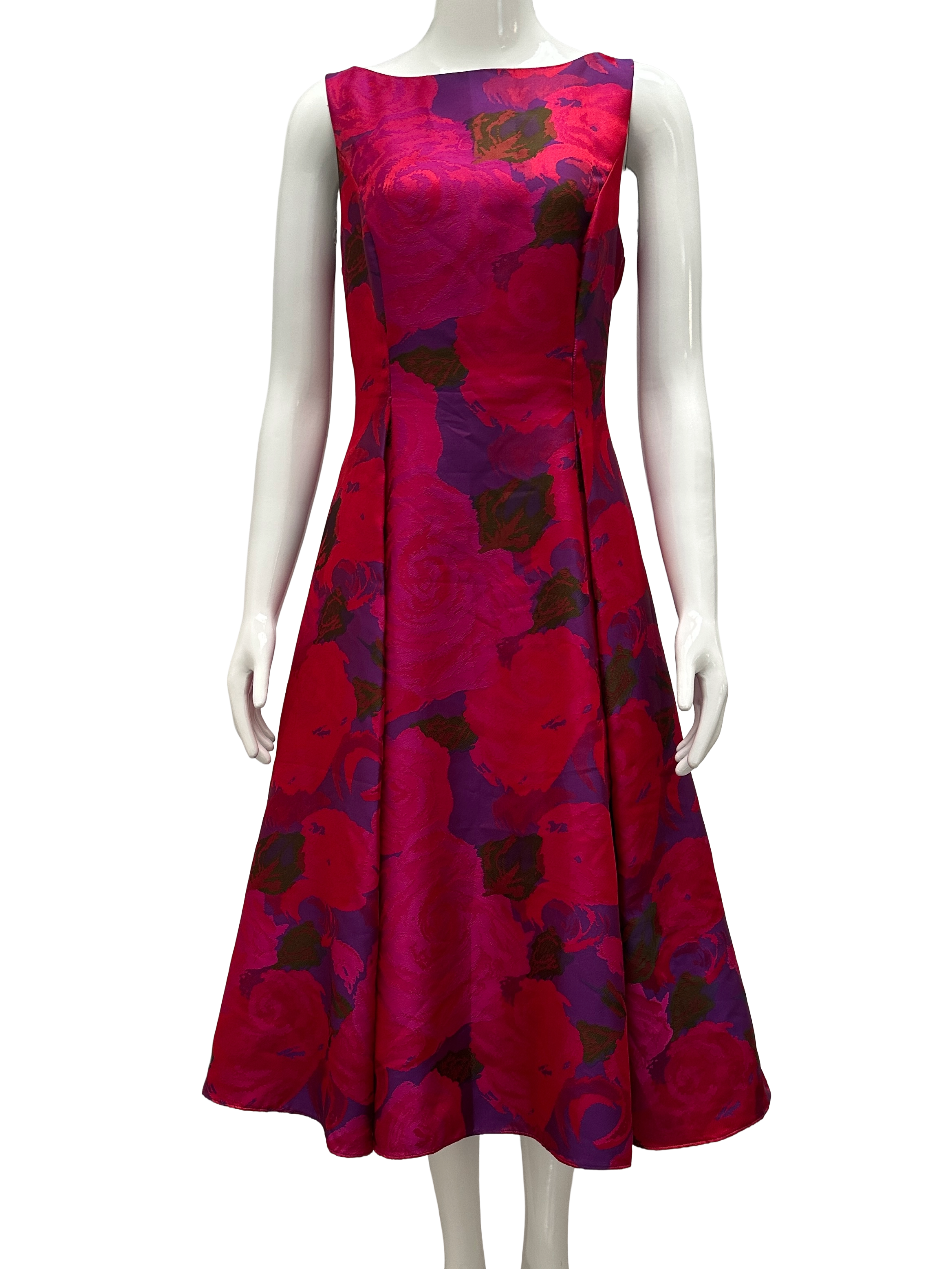 Adriana Papell pink-purple flower dress - size 42
