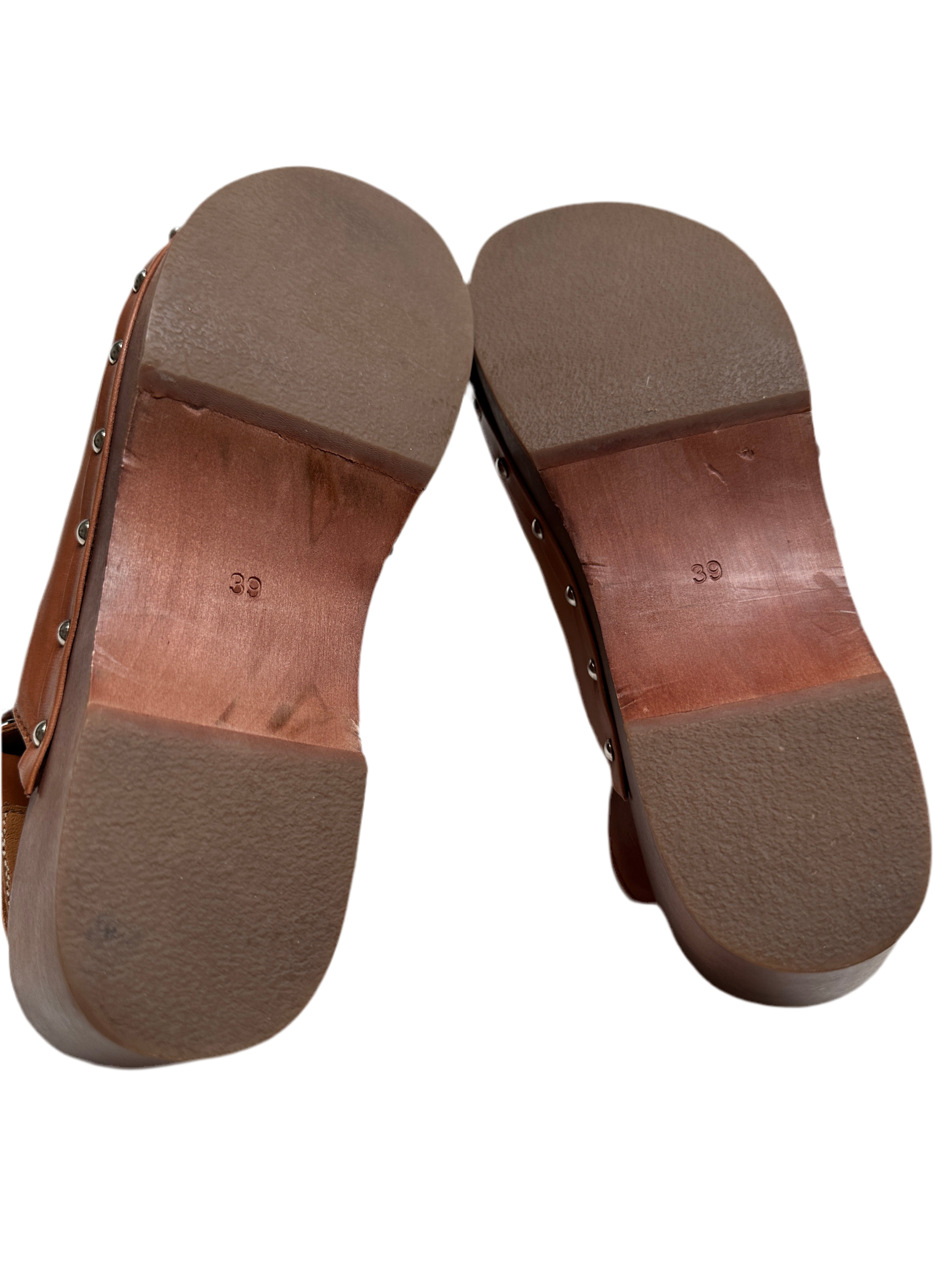 Roseanna brown leather Mary clogs - size 39