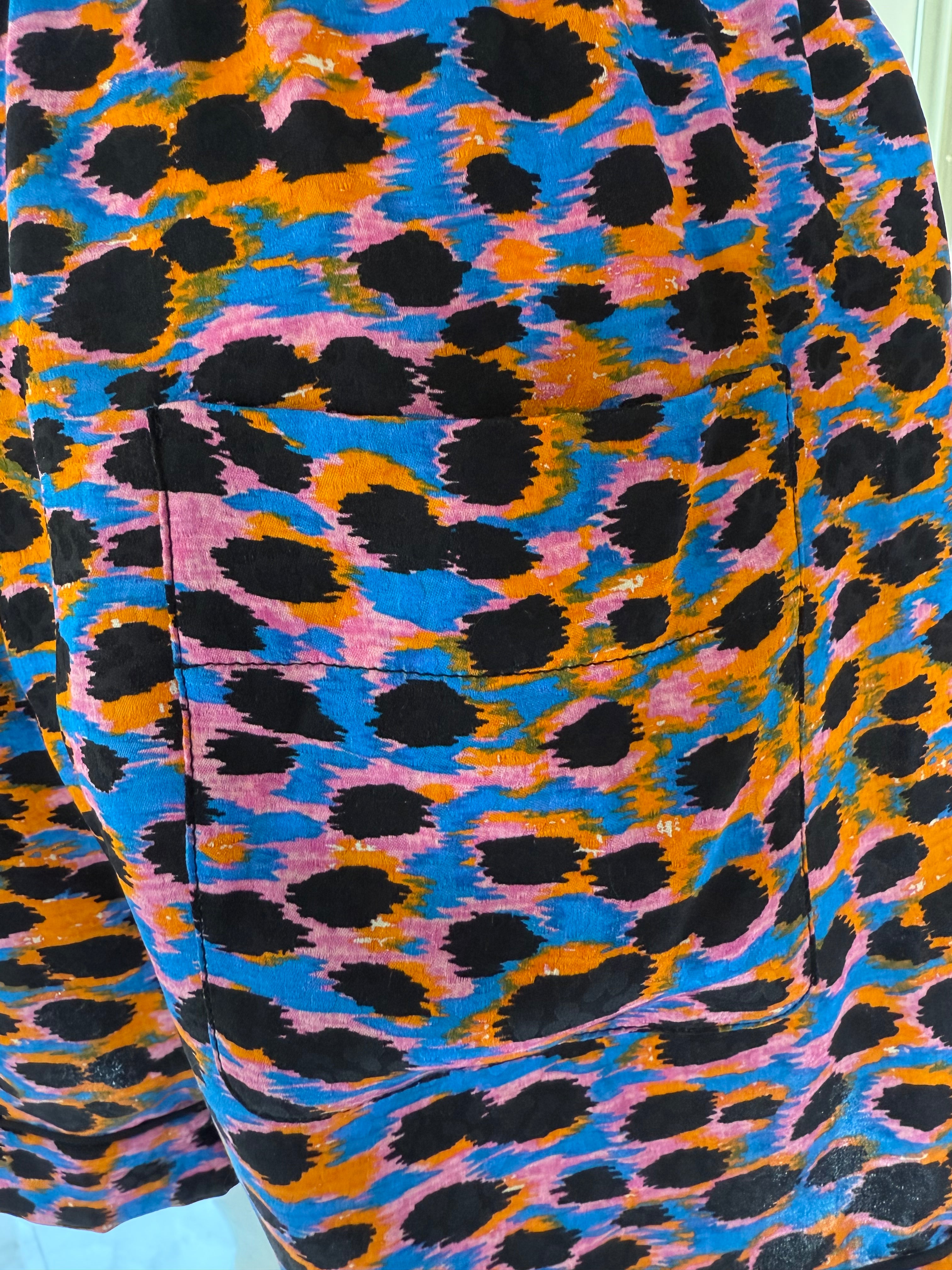 Dior blue leopard and multicolor shorts - size 34