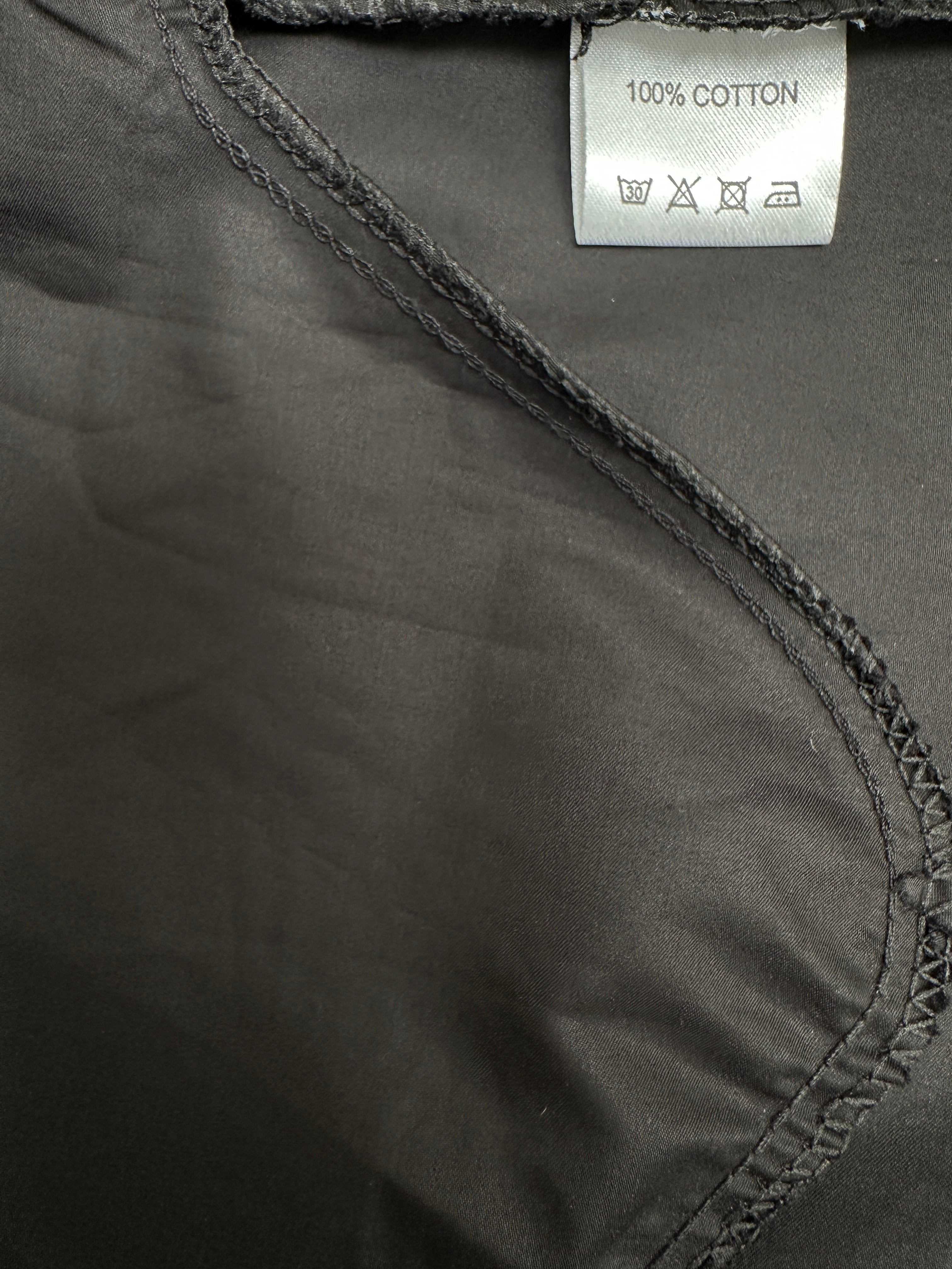 Lug Von Siga black ruffled cotton maxi dress - size 40