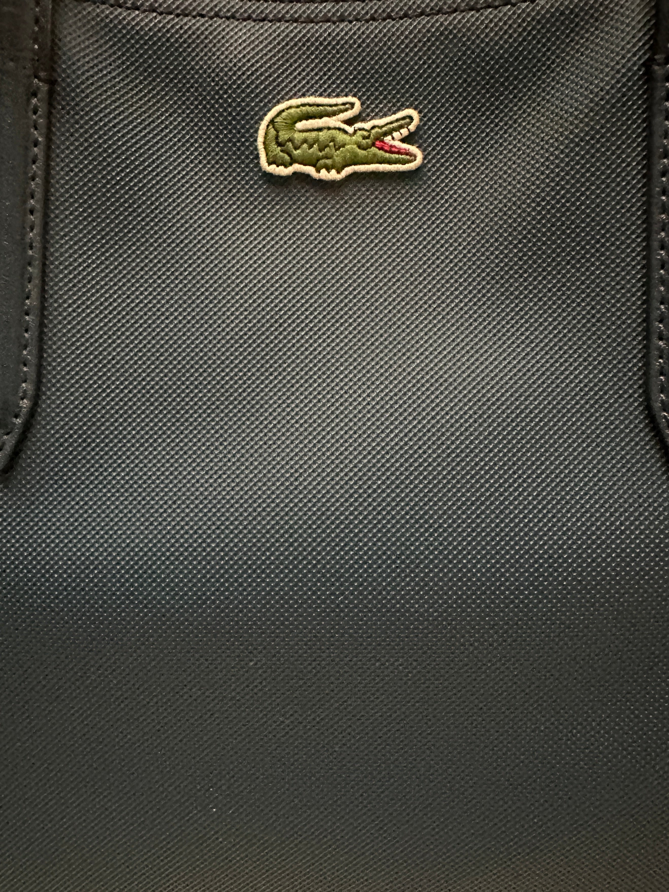 Lacoste textured tote bag