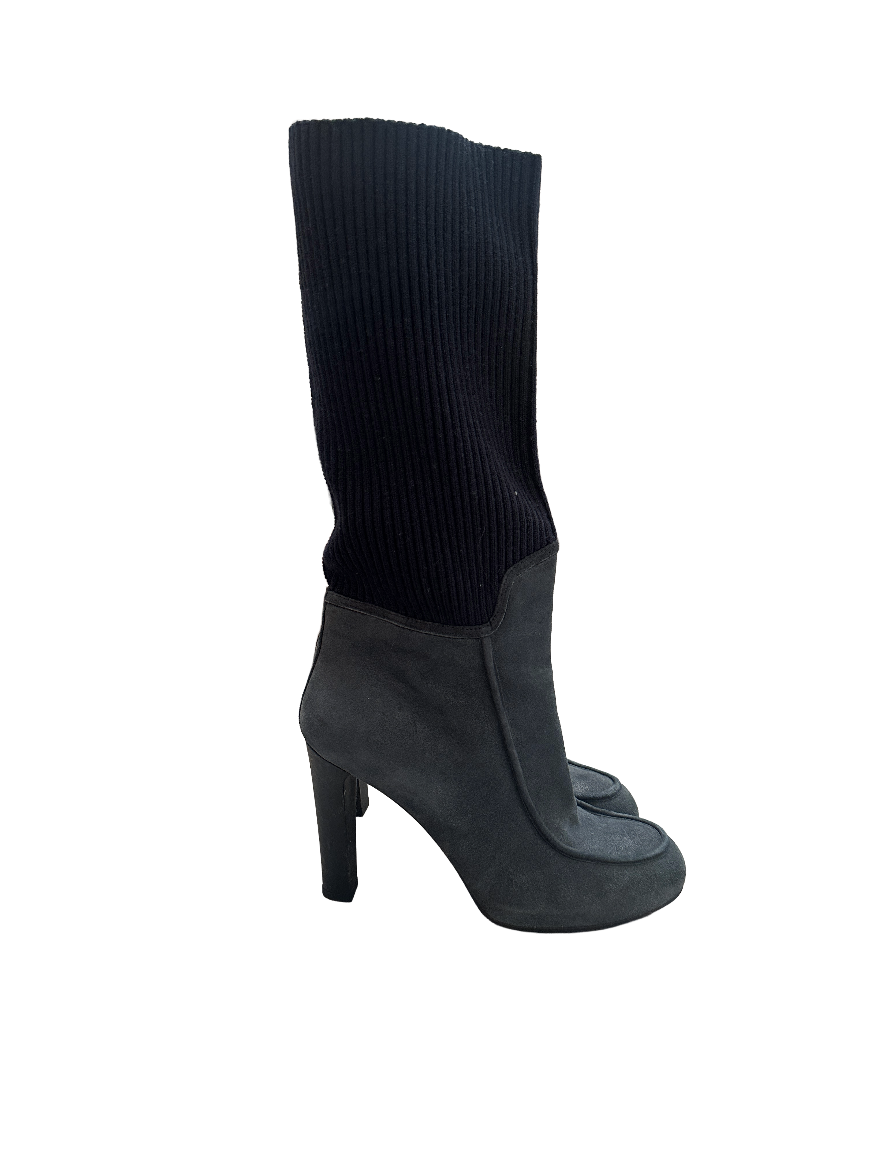 Hogan leather and wool boot - size 39