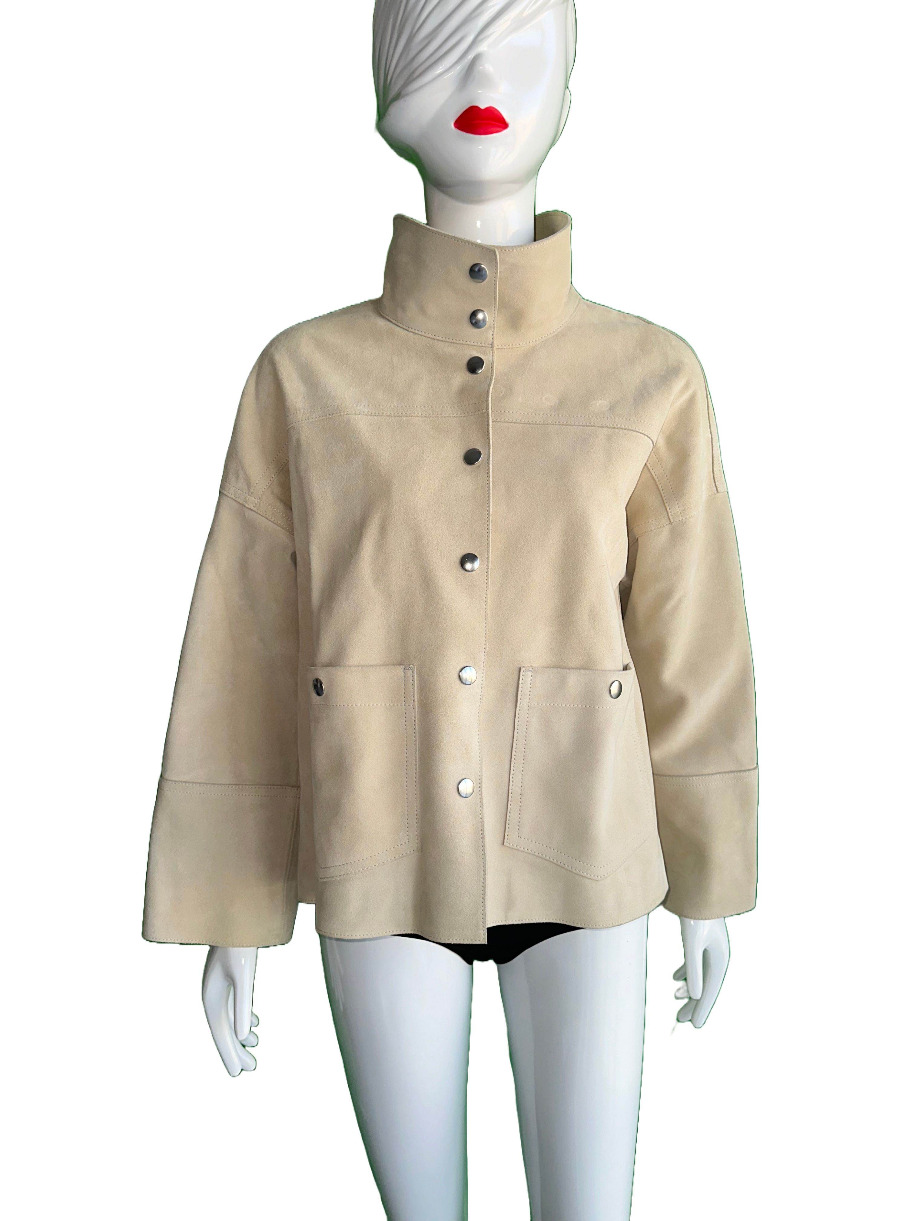 Gant leather jacket with silver details - size 36
