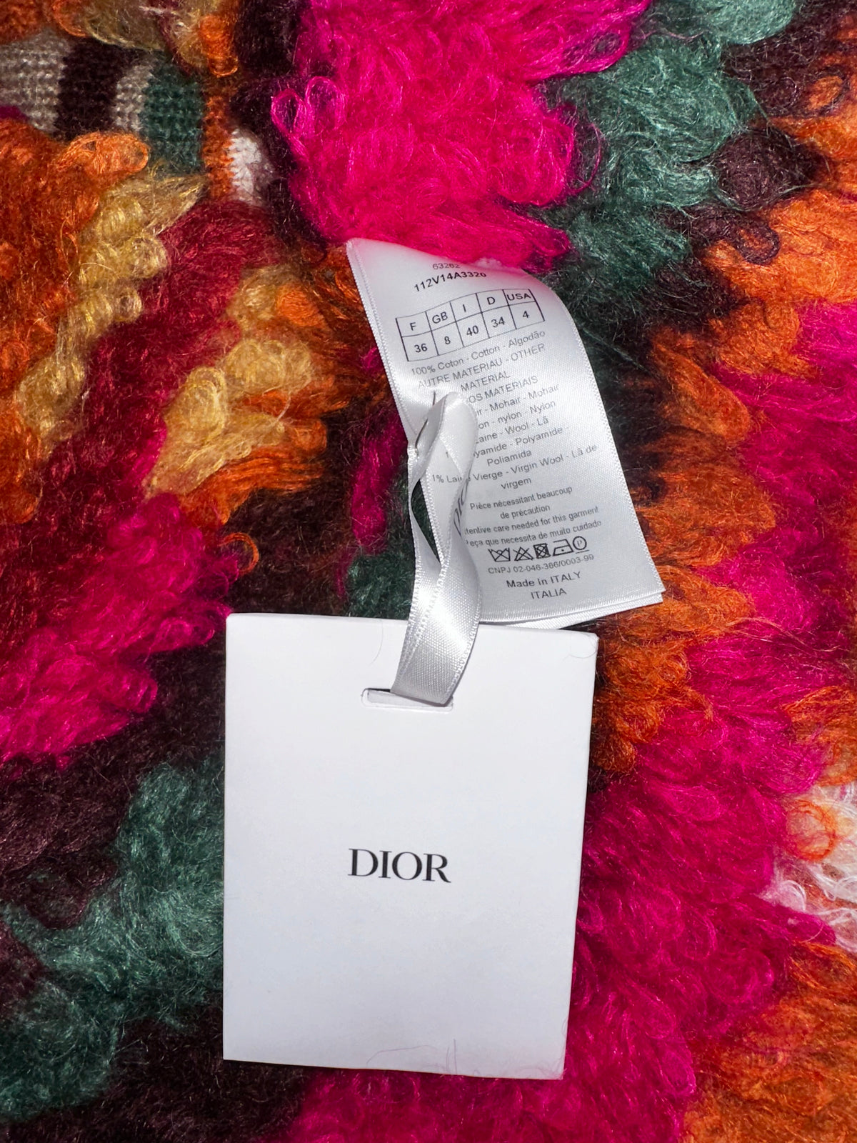 Dior denim jacket with colored wool collar and sleeve - size 36