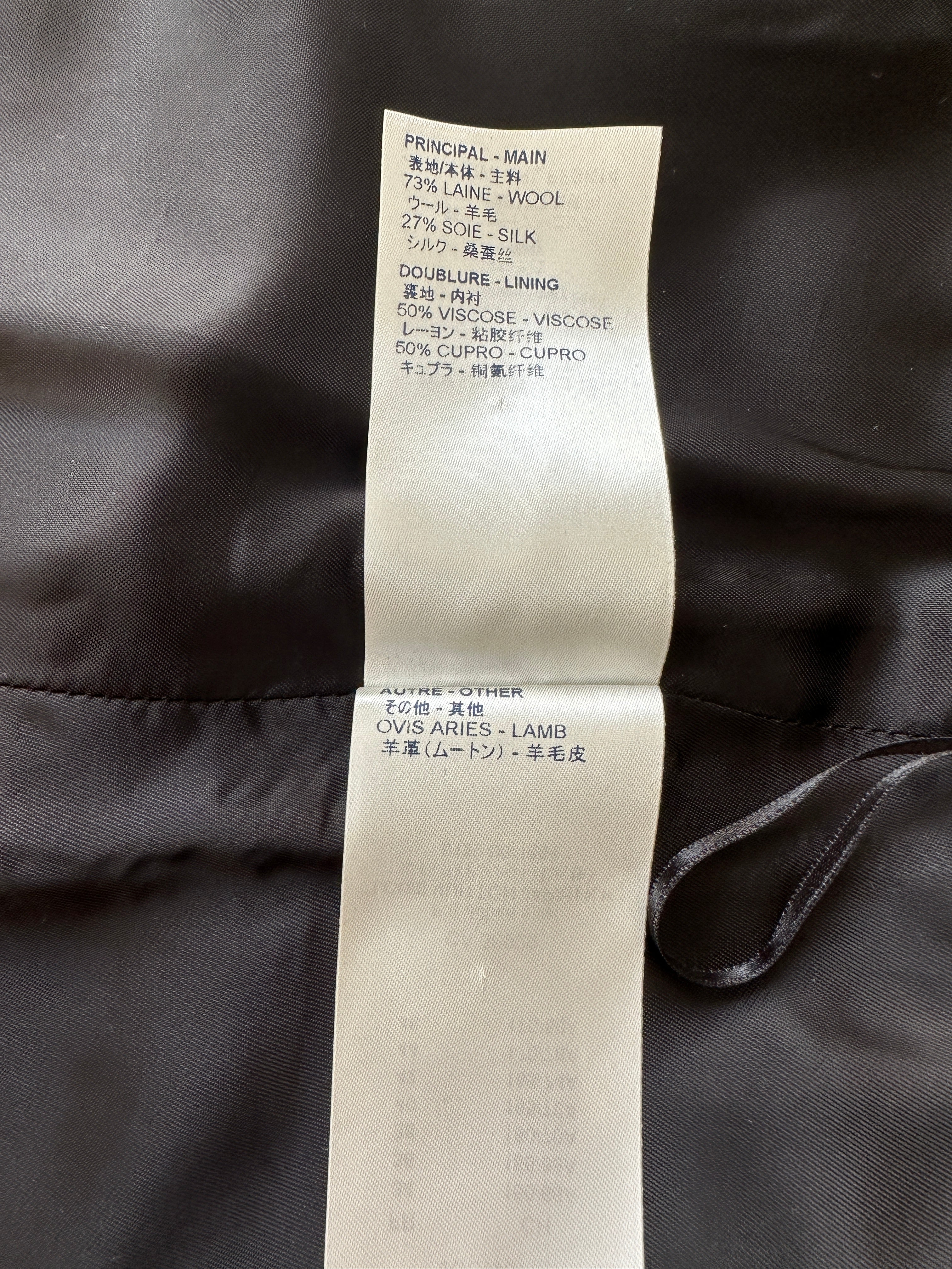 Louis Vuitton black skirt with black return and leather trim - size 36
