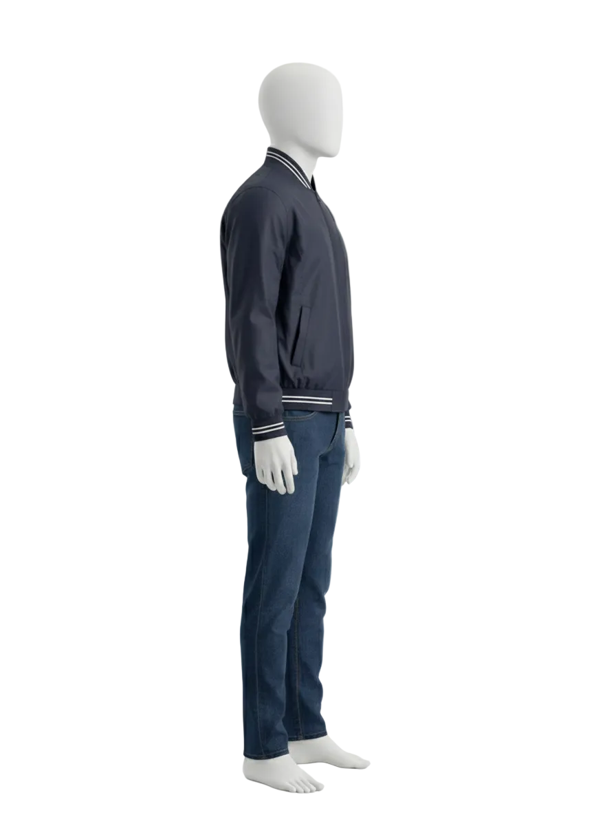 Fred Perry black lightweight bomber jacket - size S