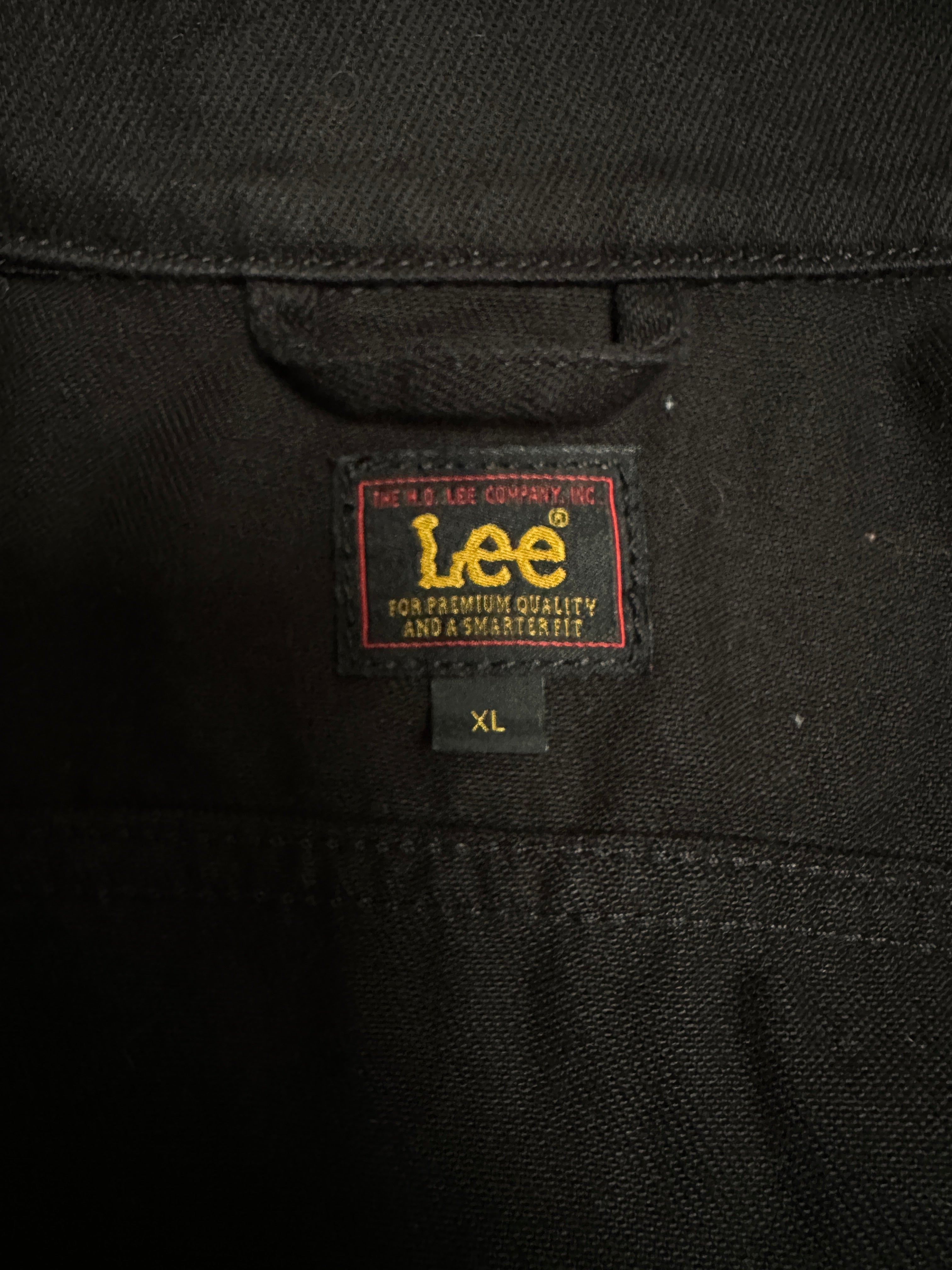 Lee slim rider black denim jacket - size XL