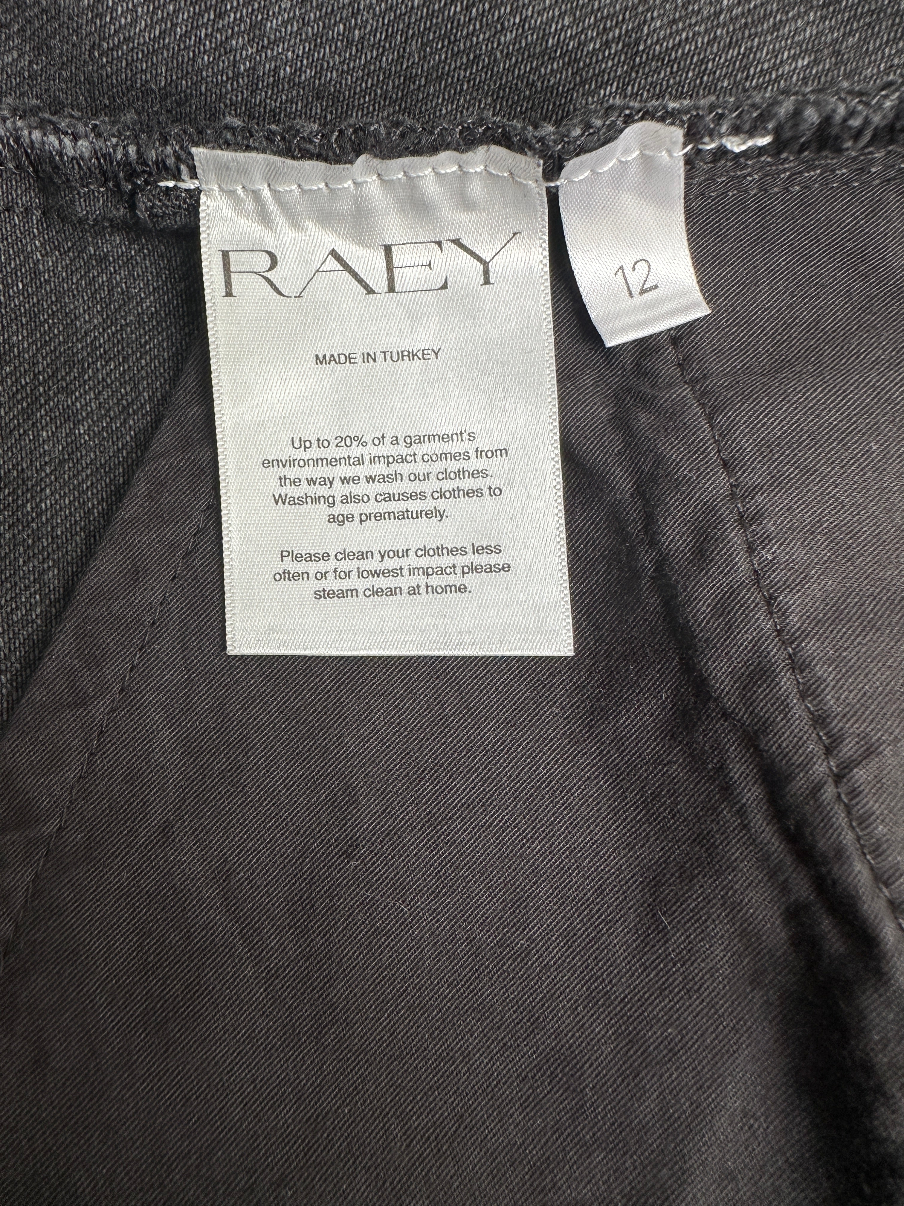 Raey black organic cotton denim midi skirt - size 40