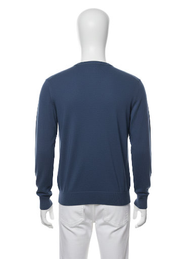 Tommy Hilfiger blue cotton v-neck sweater - size L