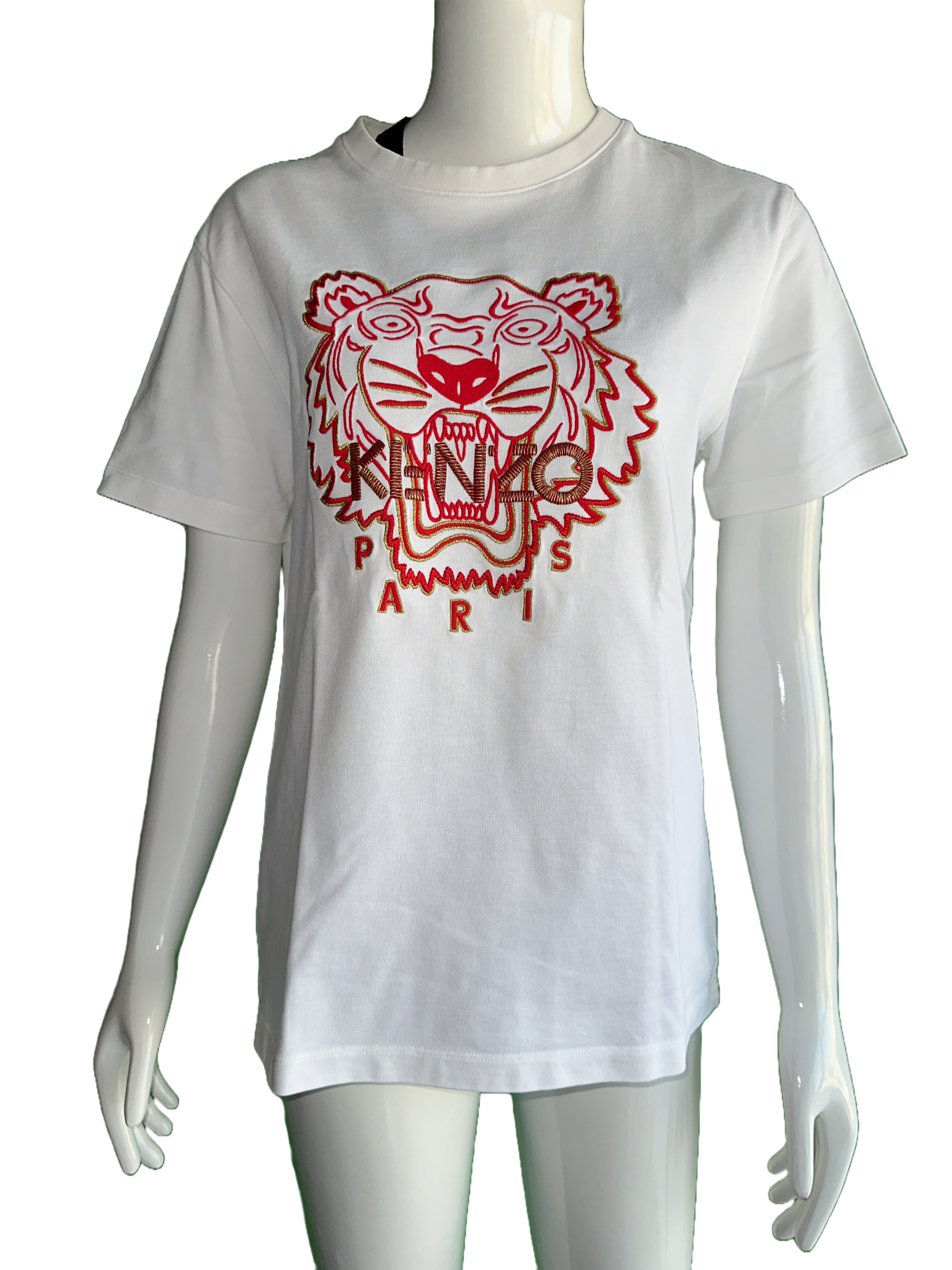 Kenzo white tee shirt with tiger head - size 38