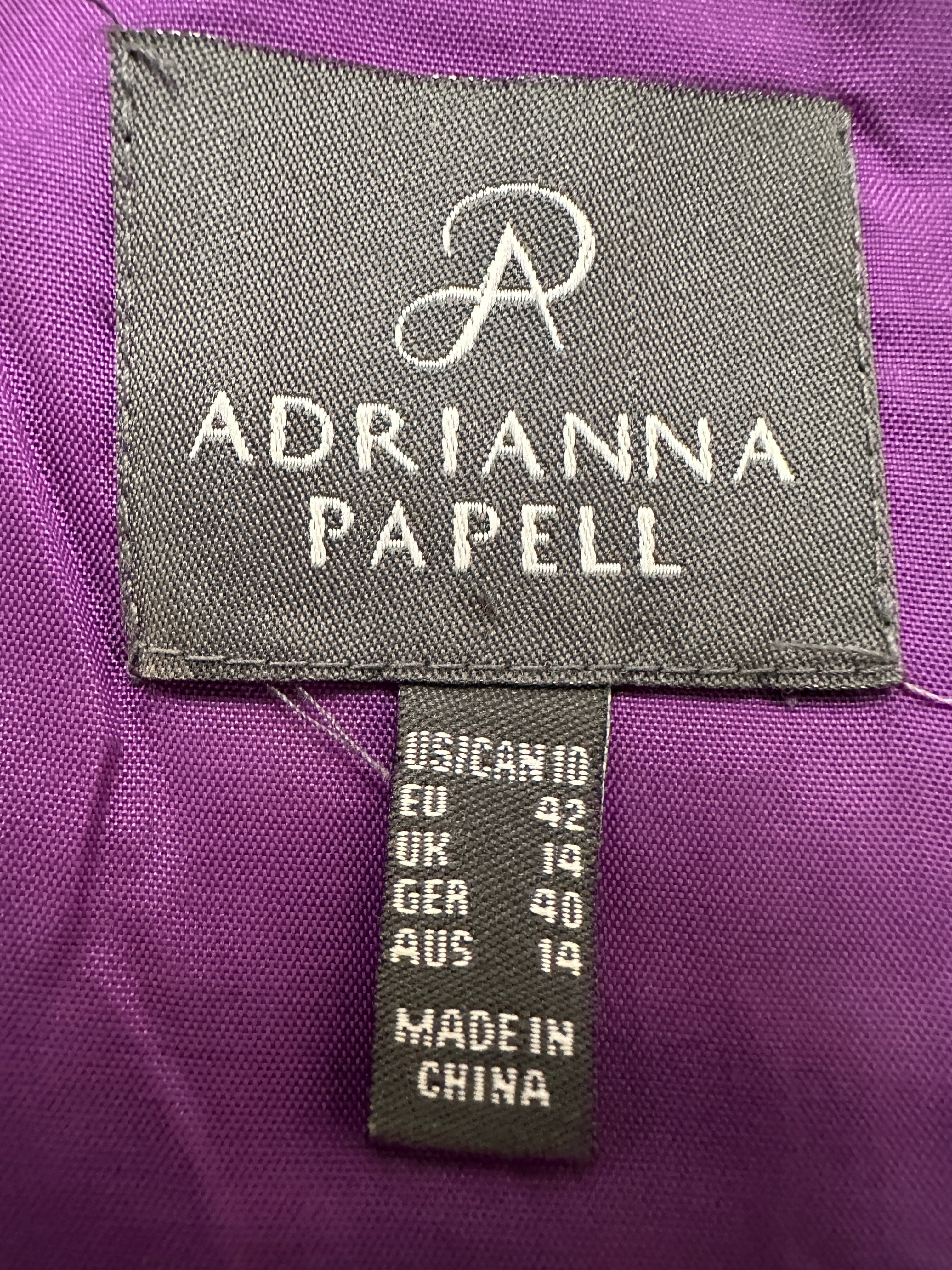 Adriana Papell pink-purple flower dress - size 42