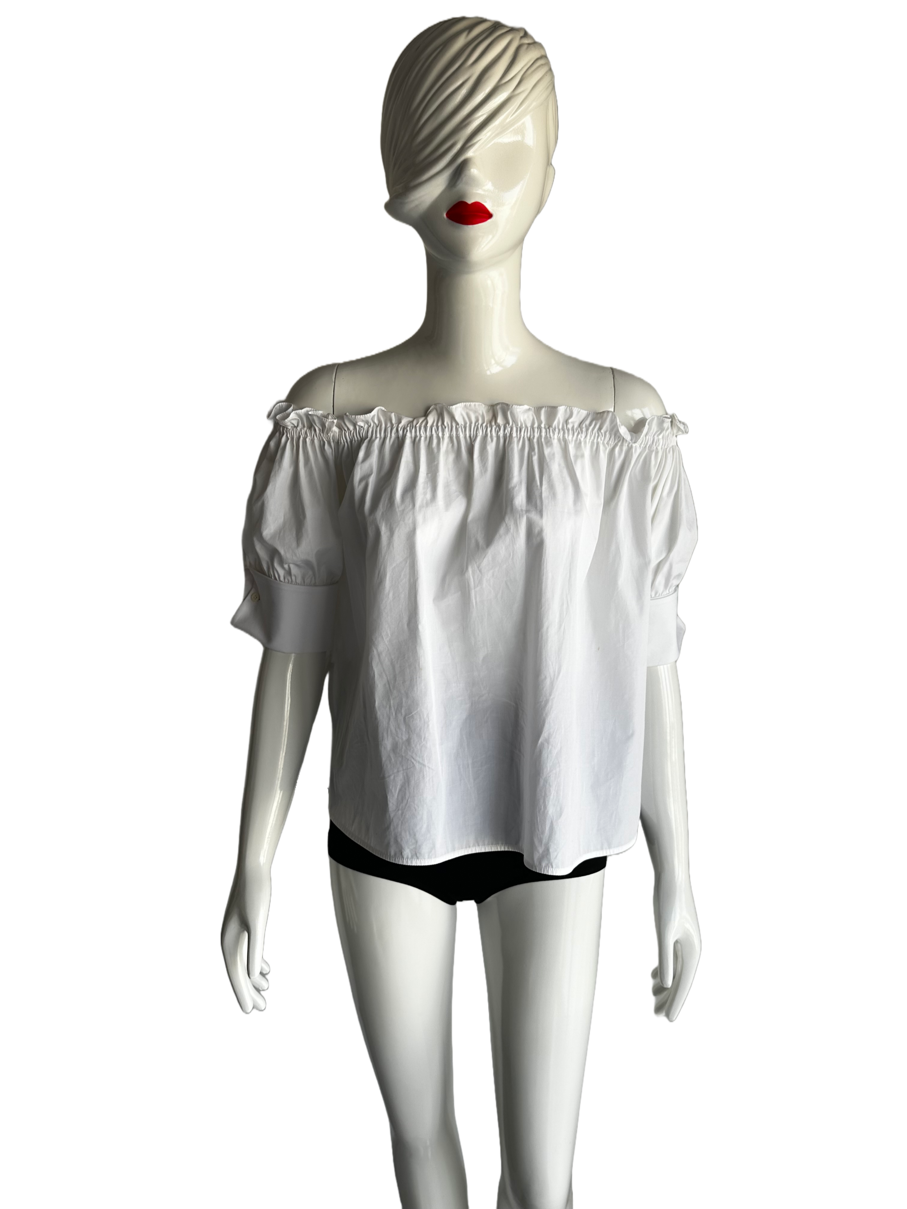 Dior white blouse with bare shoulders - size 34