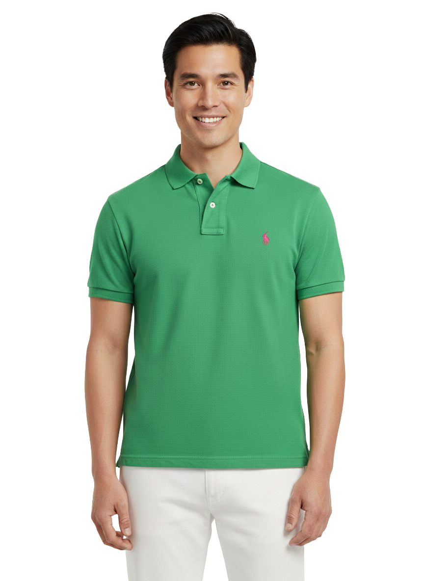 Polo Ralph Lauren green custom fit polo shirt - size M
