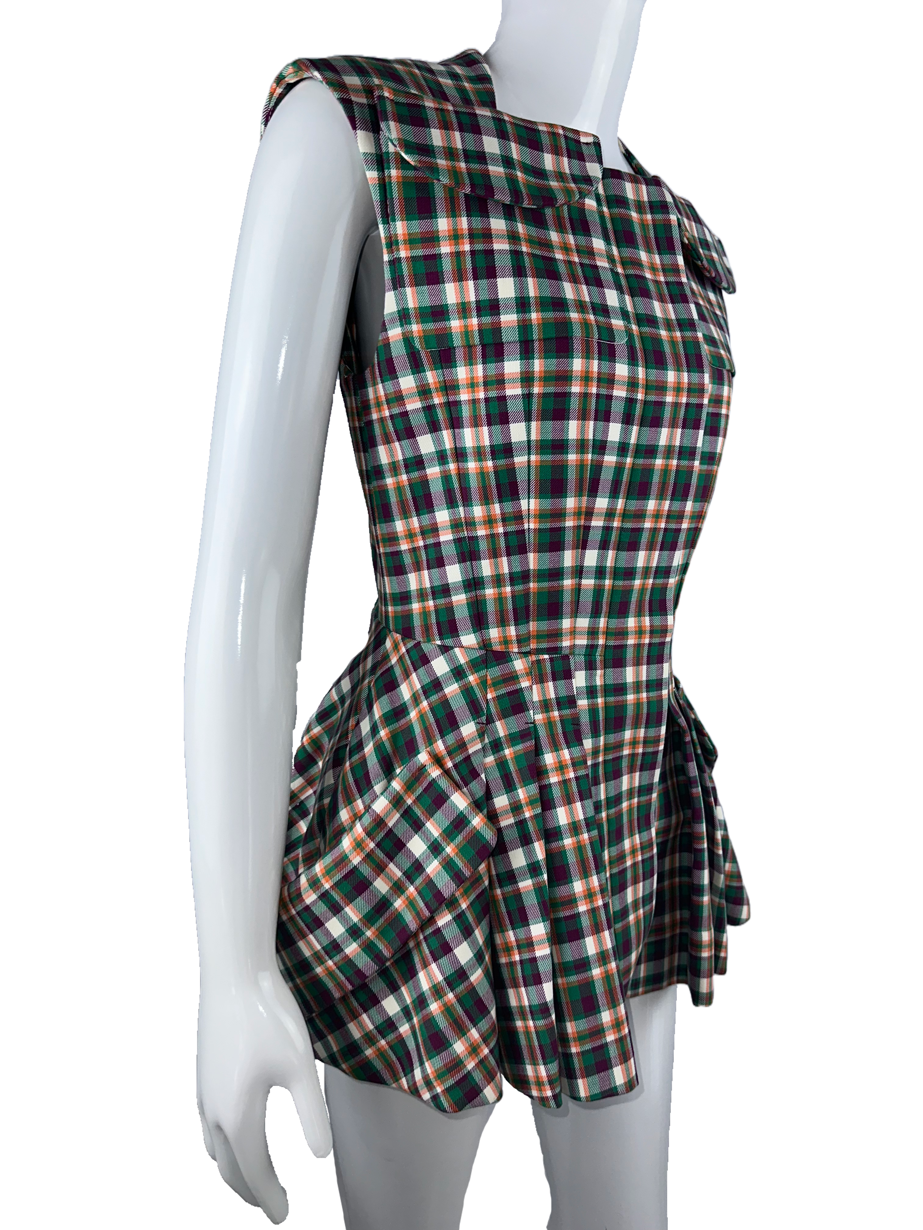 Dior multicolor cotton bar dress vest - size 36
