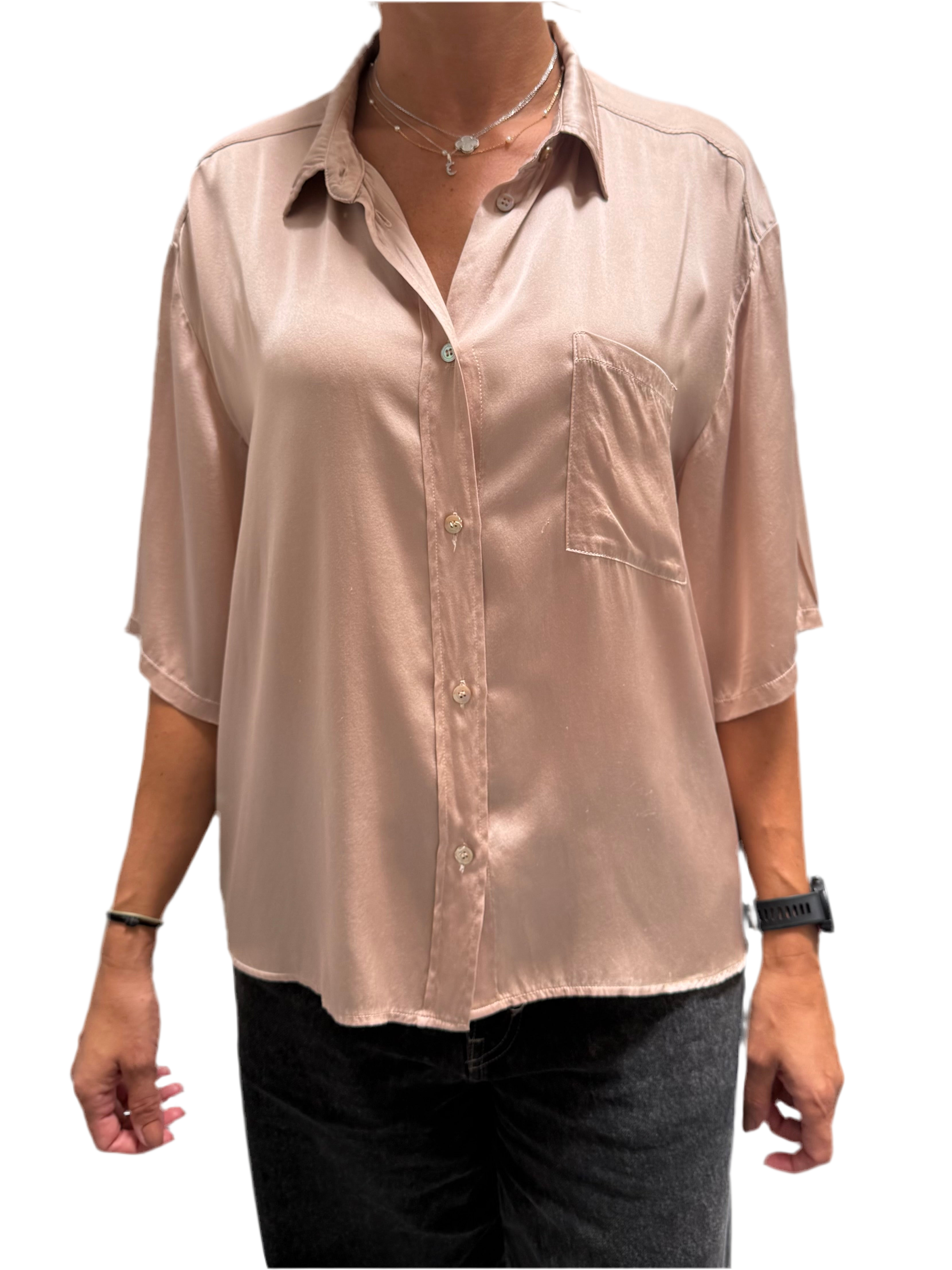Forte_forte pink satin shirt - size 38