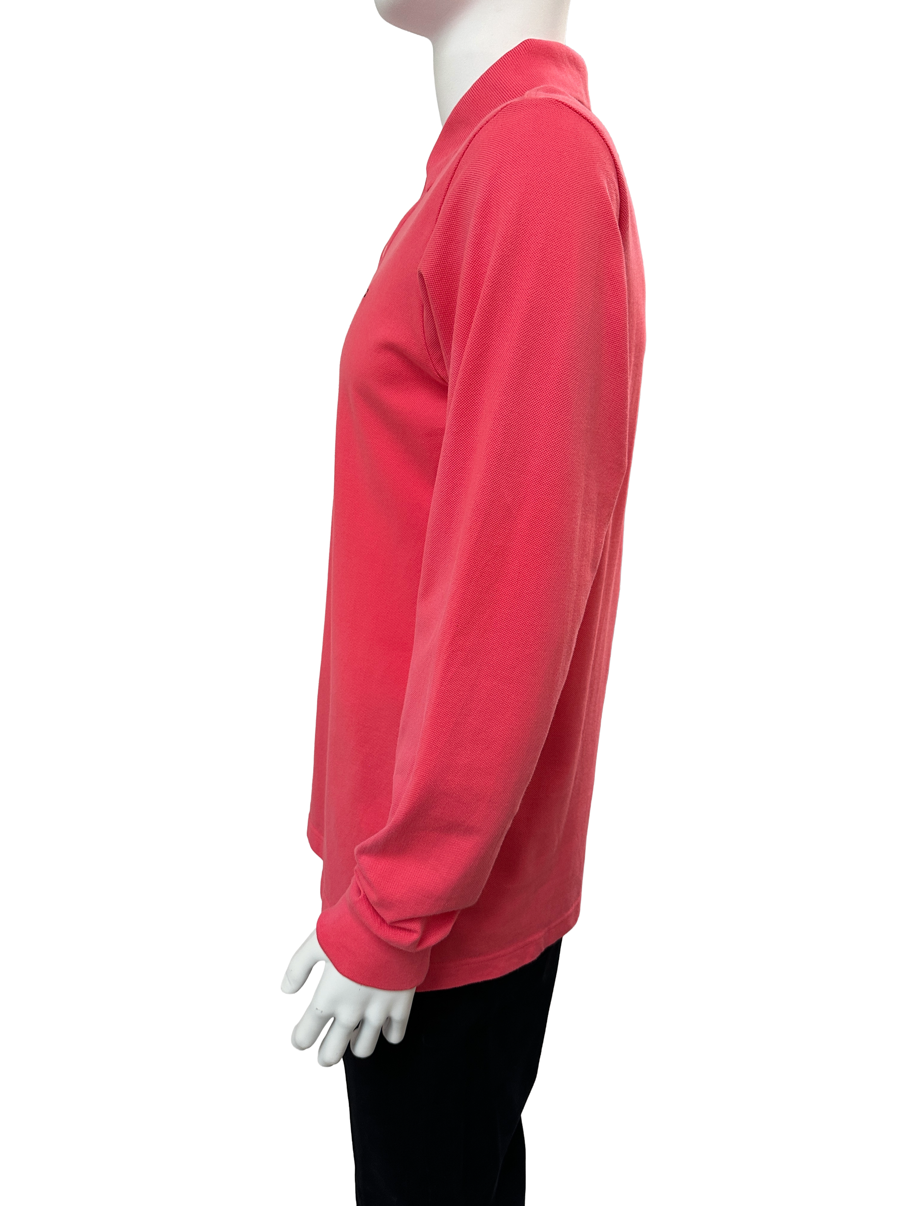 Tommy Hilfiger coral long sleeve polo shirt - size L